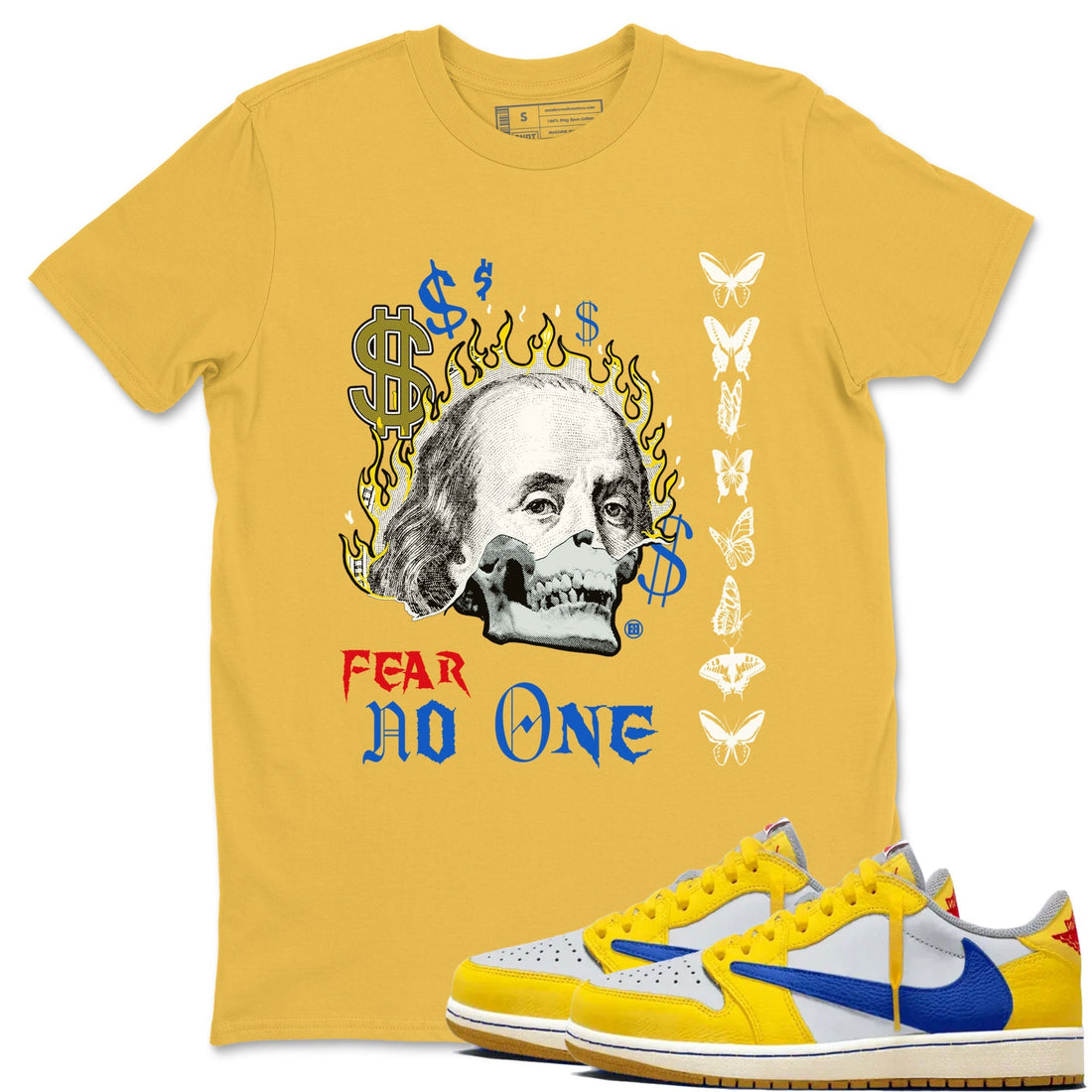 Fear No One Sneaker Tees - Air Jordan 1 Travis Scott Canary