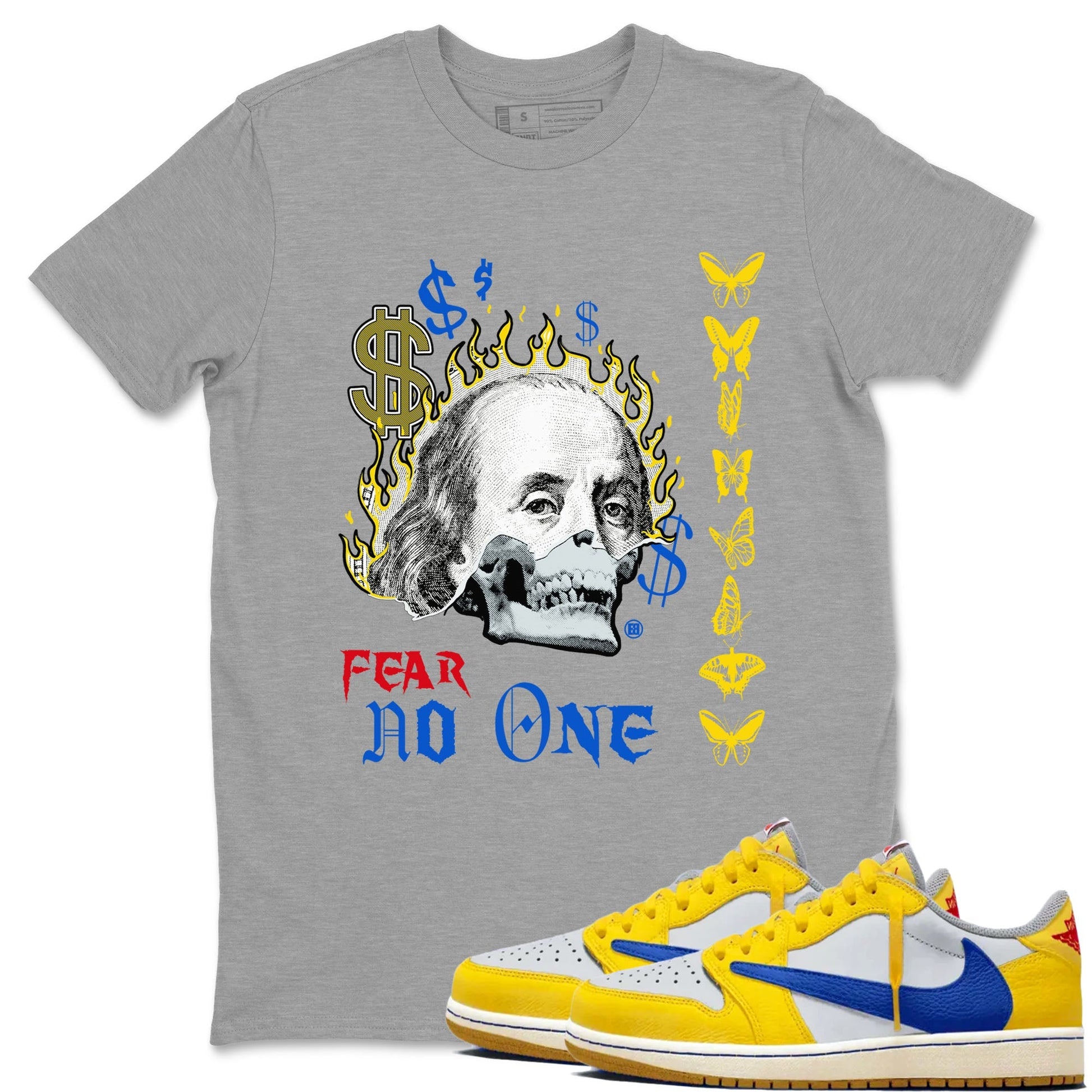 Fear No One Sneaker Tees - Air Jordan 1 Travis Scott Canary