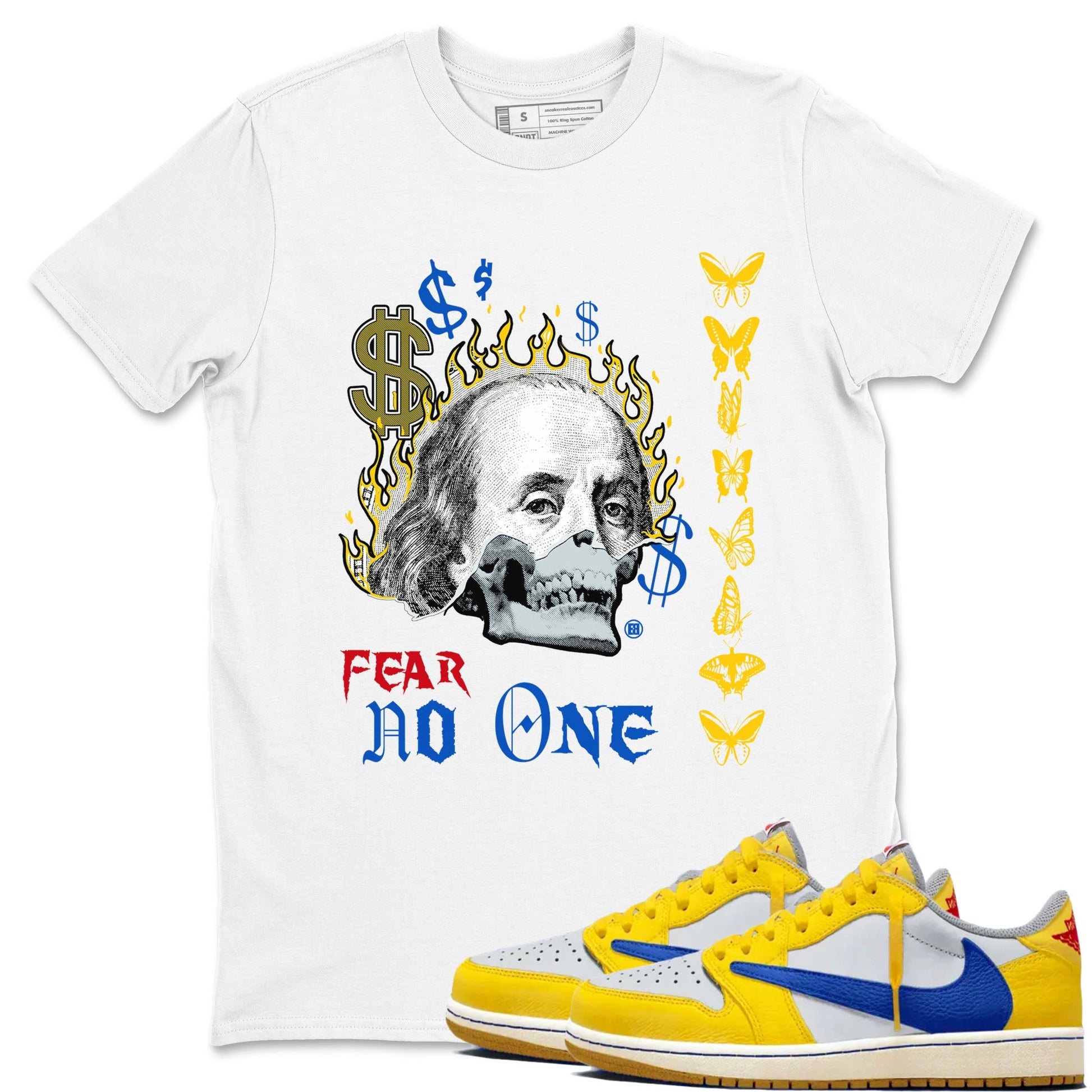 Fear No One Sneaker Tees - Air Jordan 1 Travis Scott Canary