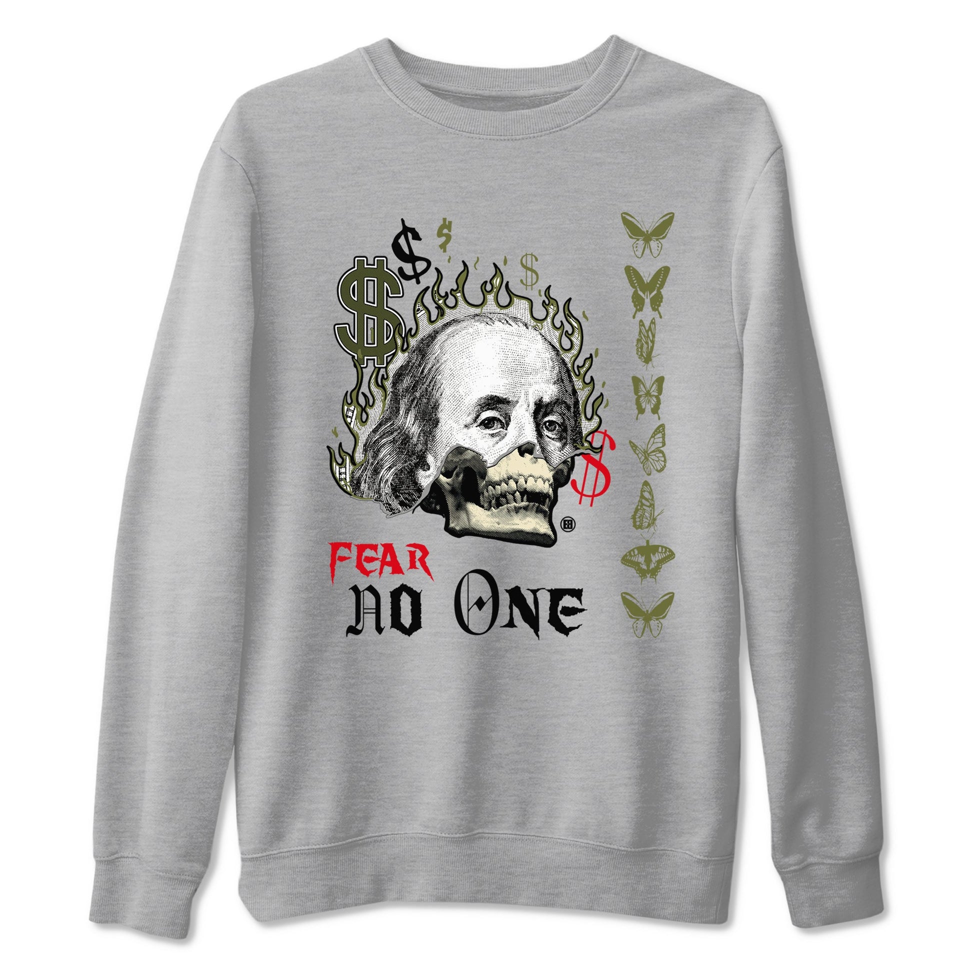 Fear No One Sneaker Tees - Air Jordan 1 Travis Scott Medium Olive