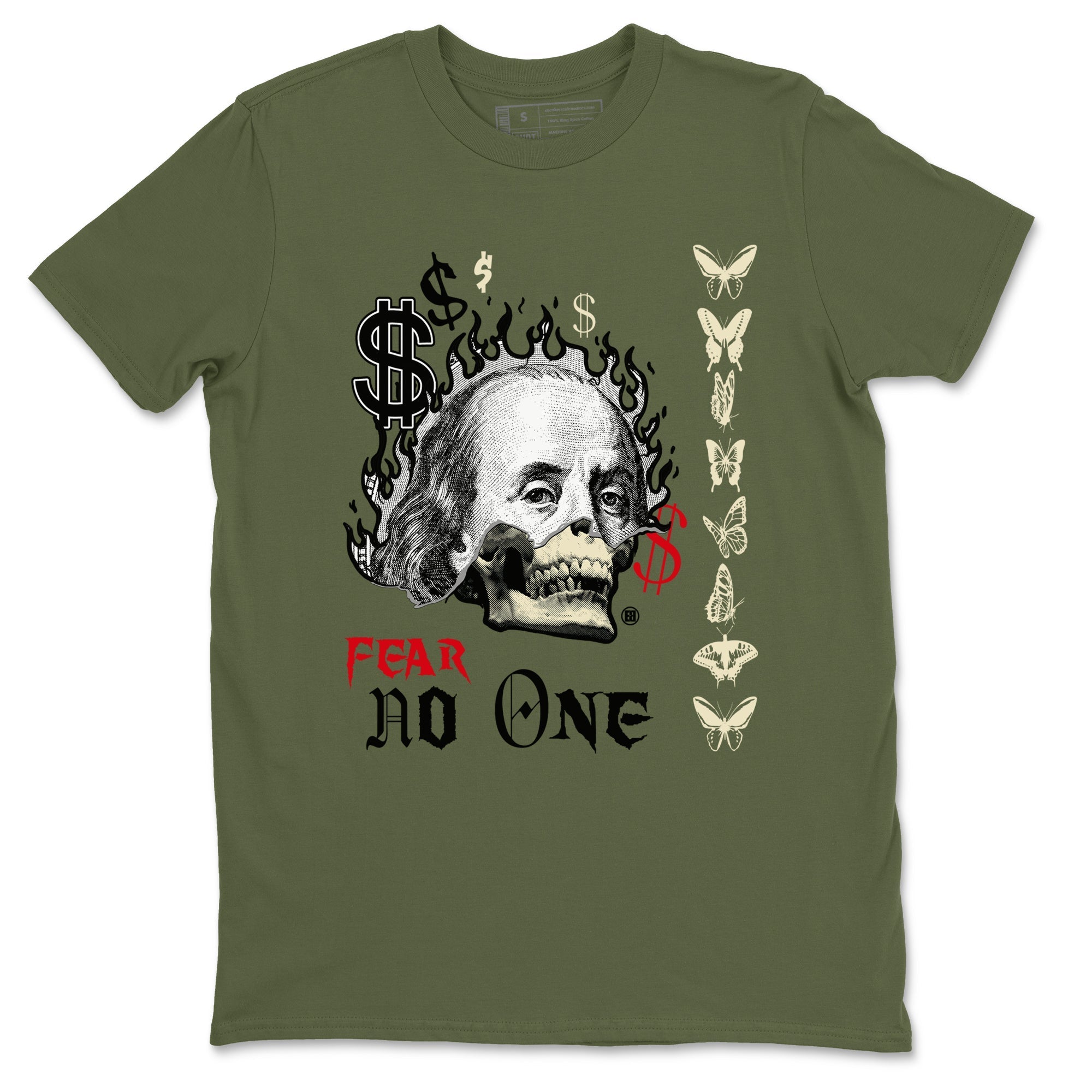 Fear No One Sneaker Tees - Air Jordan 1 Travis Scott Medium Olive