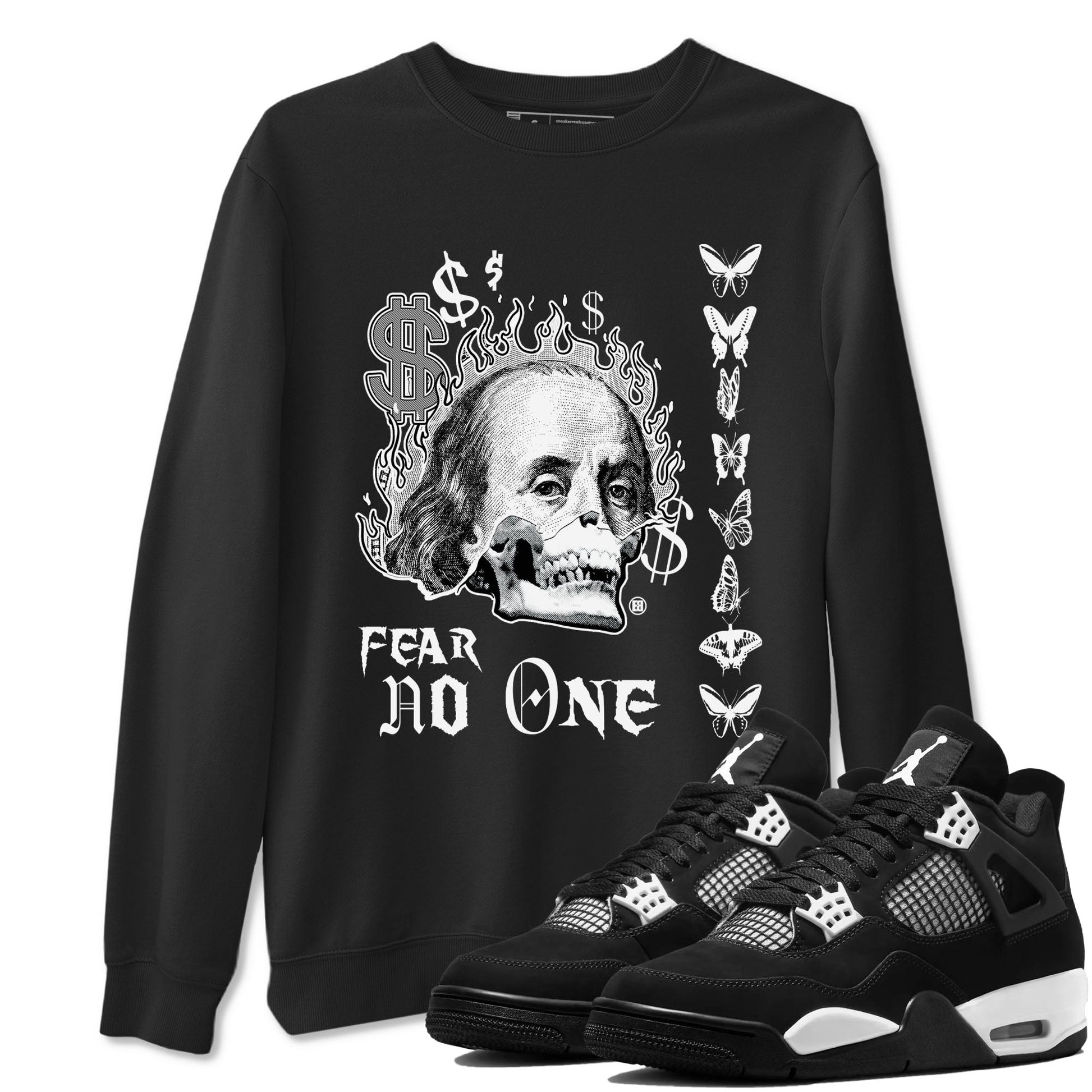 Fear No One Sneaker Tees - Air Jordan 4 White Thunder