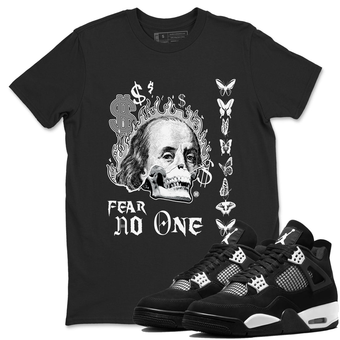 Fear No One Sneaker Tees - Air Jordan 4 White Thunder