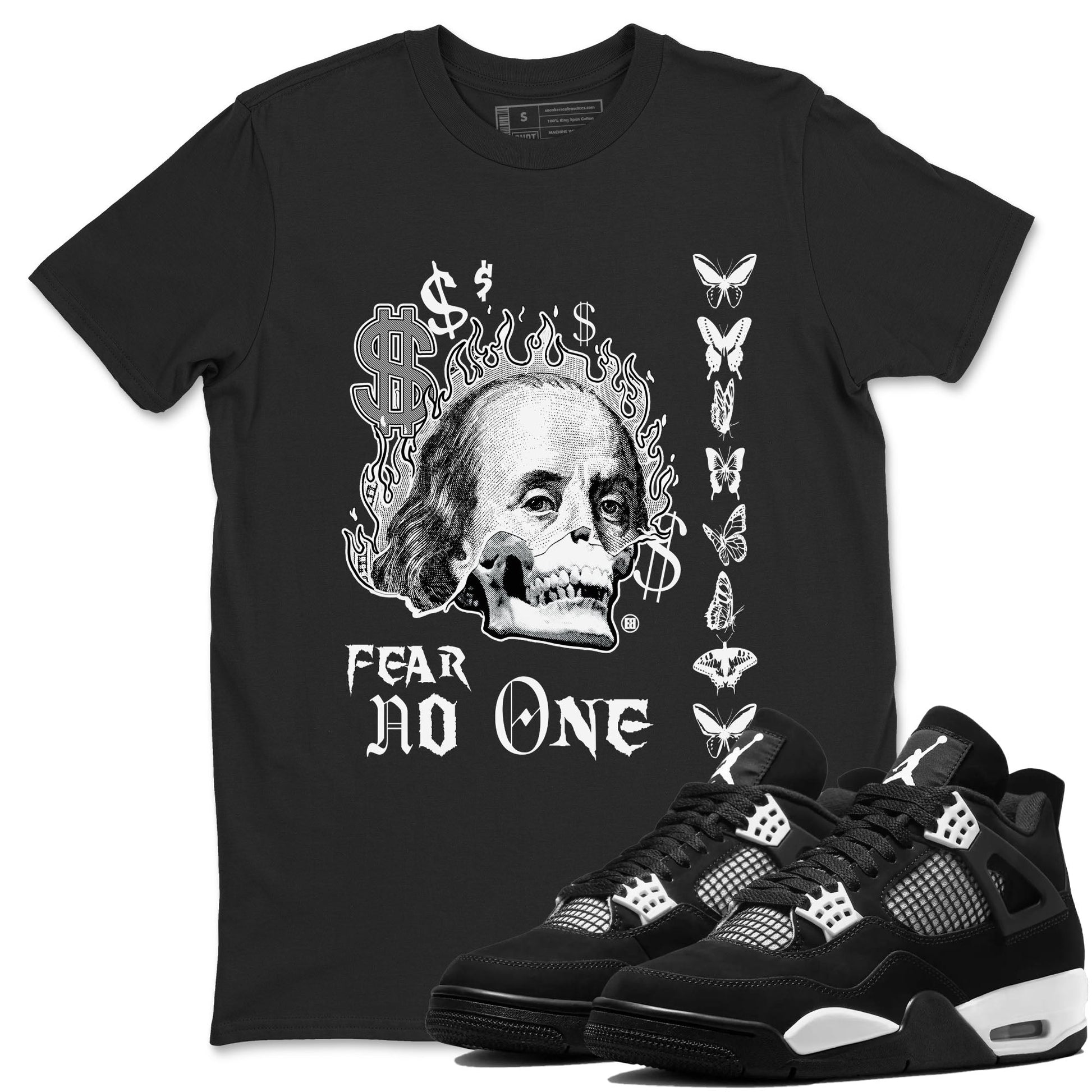Fear No One Sneaker Tees - Air Jordan 4 White Thunder