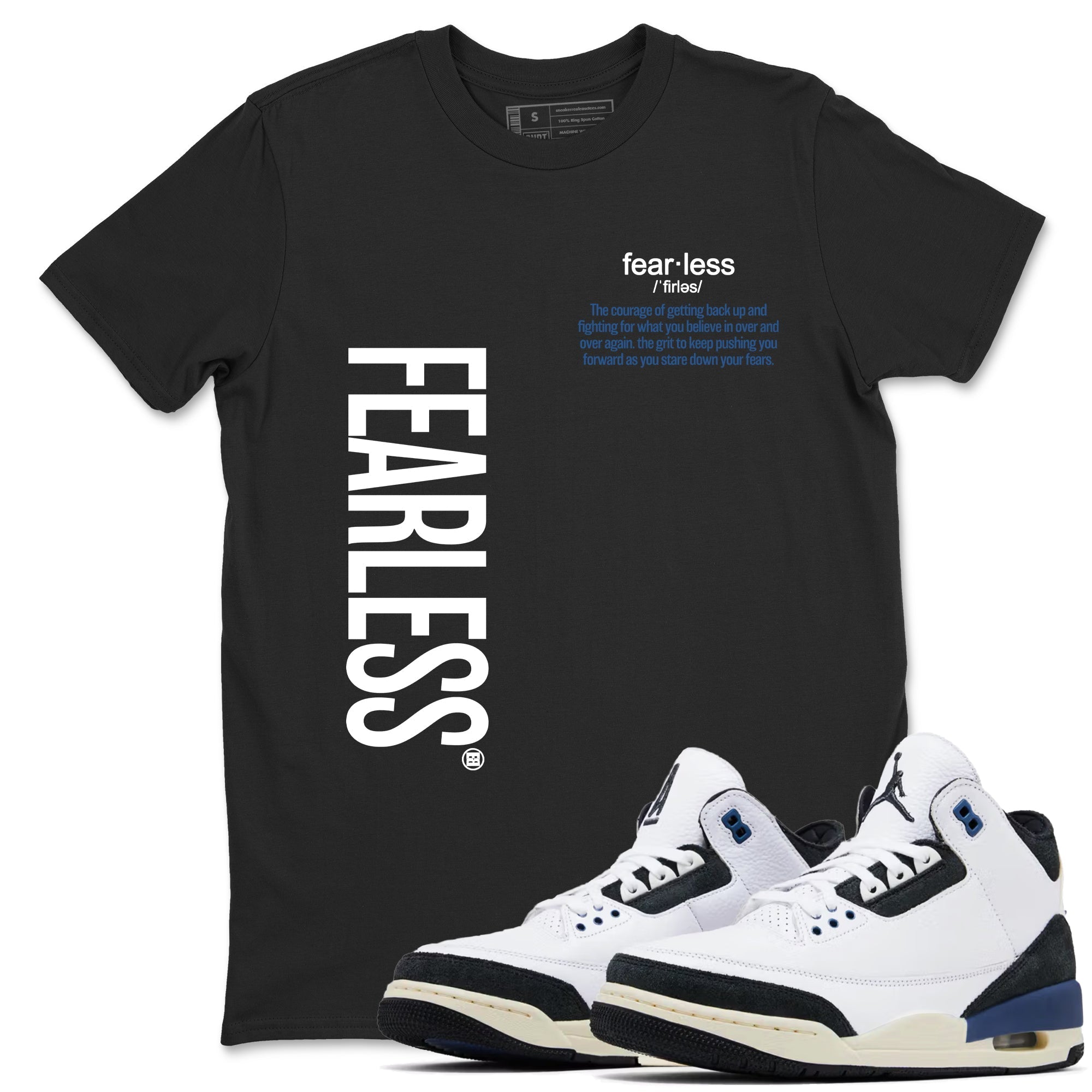 Fearless Definition Sneaker Tees - Air Jordan 3 A Ma Maniere x Diffused Blue
