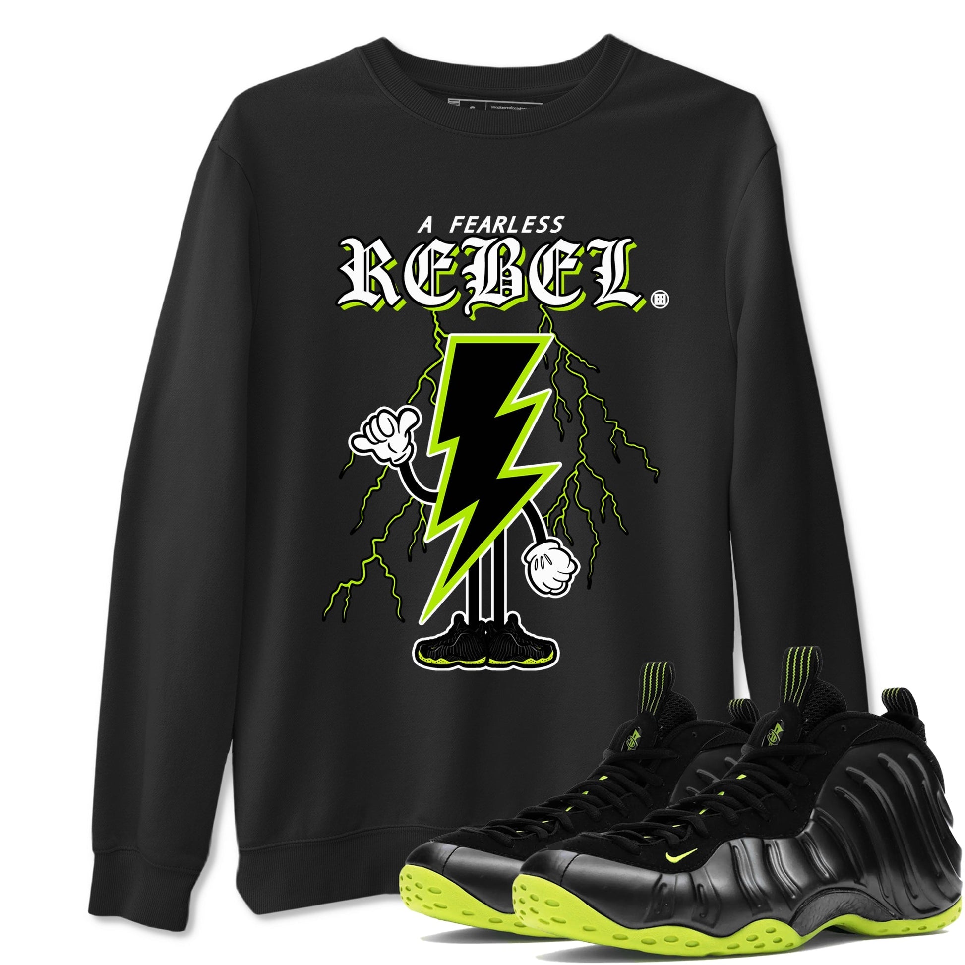 Fearless Rebel Sneaker Tees - Air Foamposite One Black Volt