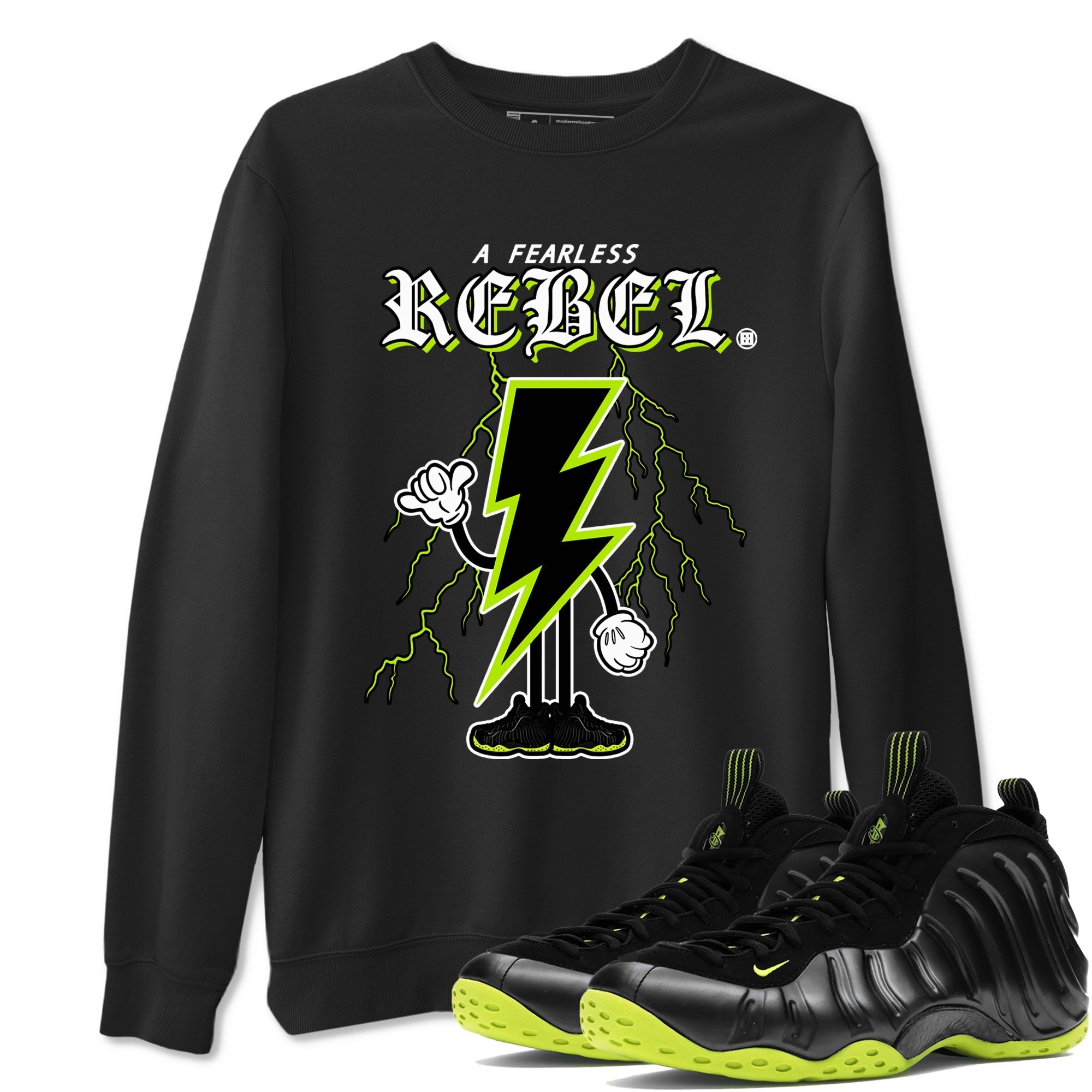 Fearless Rebel Sneaker Tees - Air Foamposite One Black Volt