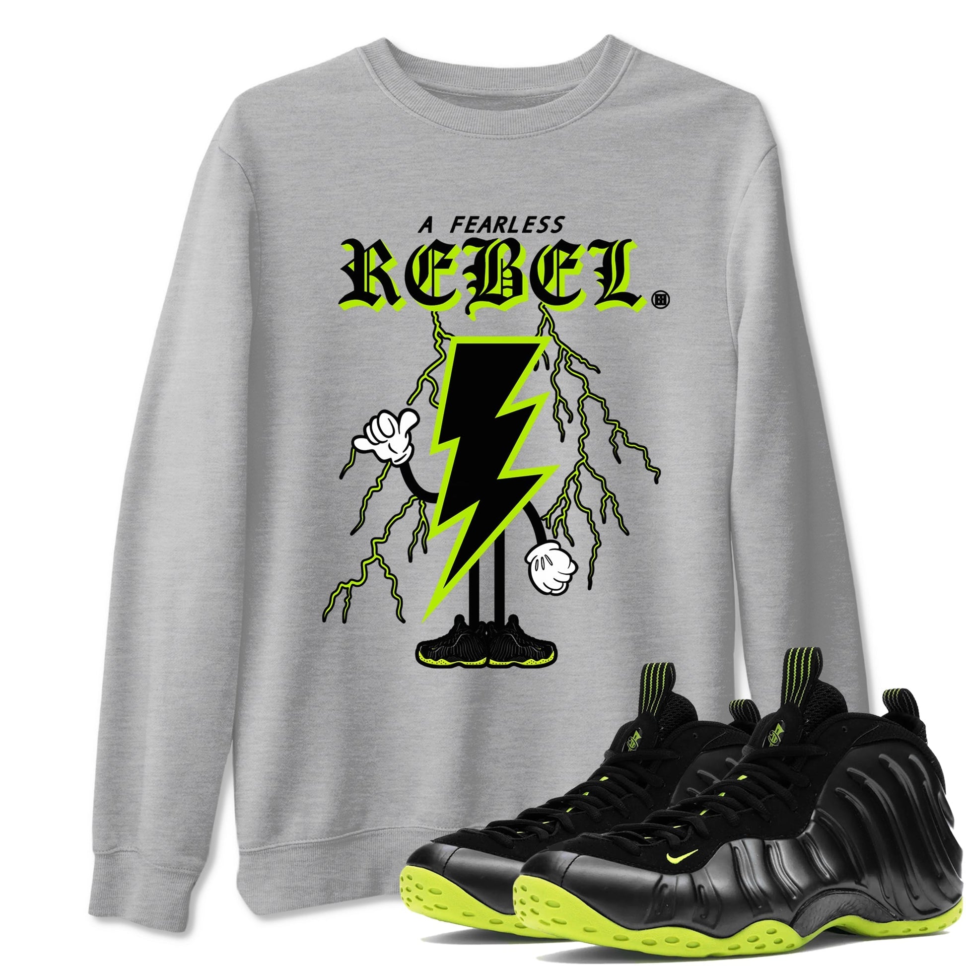 Fearless Rebel Sneaker Tees - Air Foamposite One Black Volt