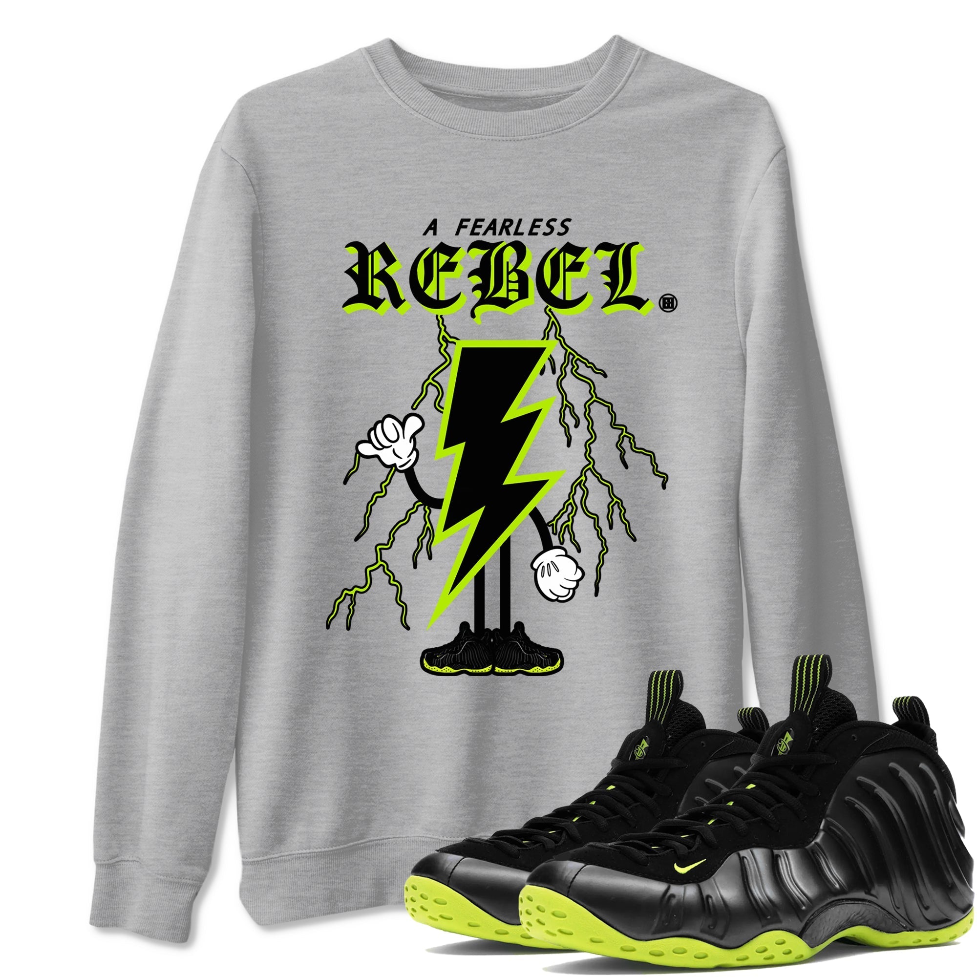 Fearless Rebel Sneaker Tees - Air Foamposite One Black Volt