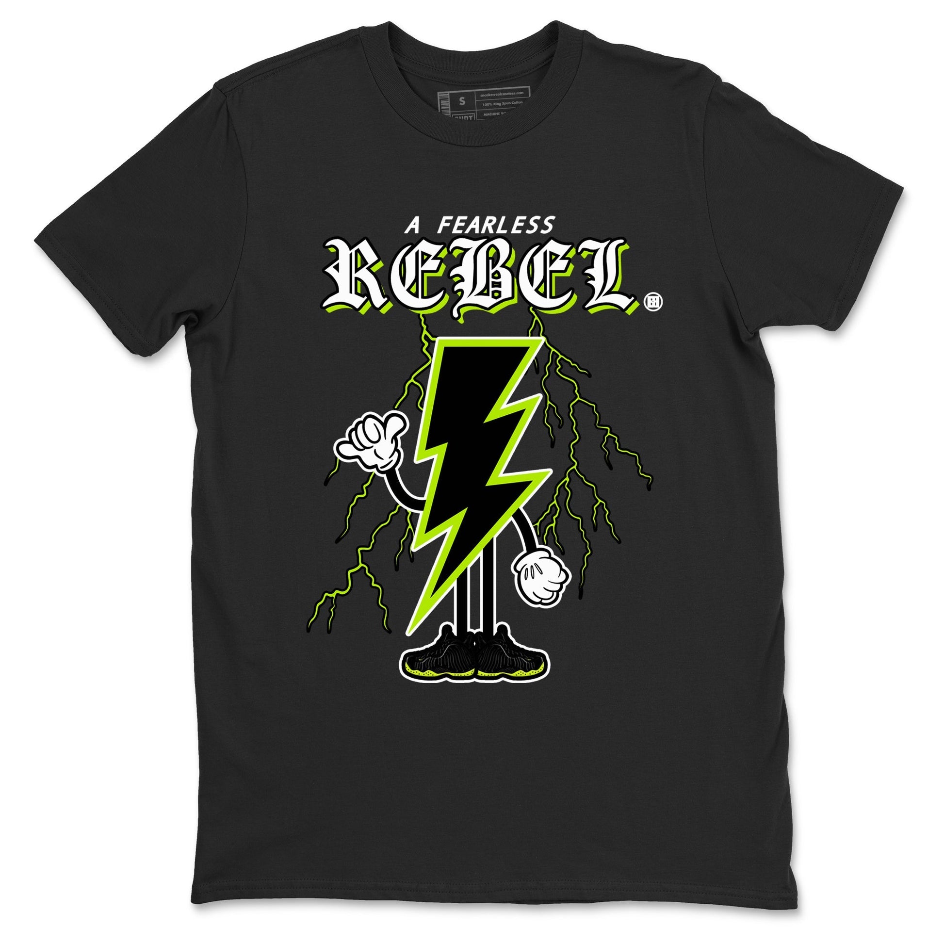 Fearless Rebel Sneaker Tees - Air Foamposite One Black Volt
