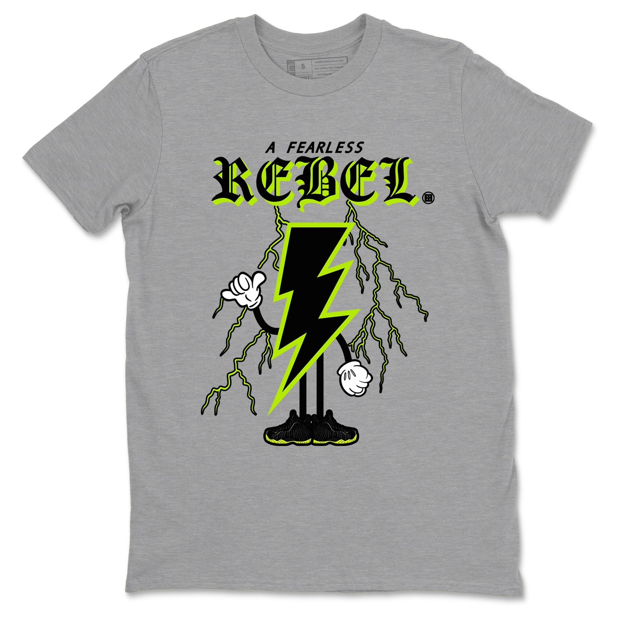Fearless Rebel Sneaker Tees - Air Foamposite One Black Volt