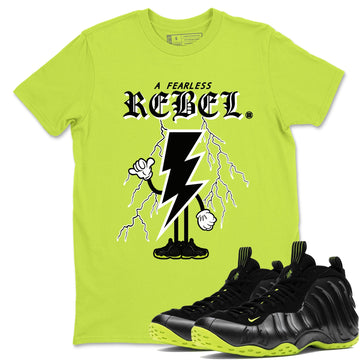 Fearless Rebel Sneaker Tees - Air Foamposite One Black Volt