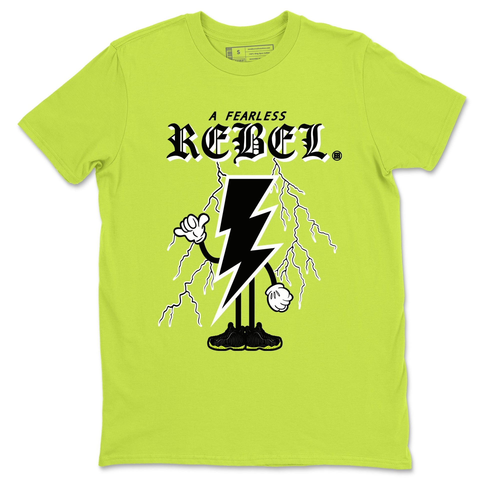 Fearless Rebel Sneaker Tees - Air Foamposite One Black Volt