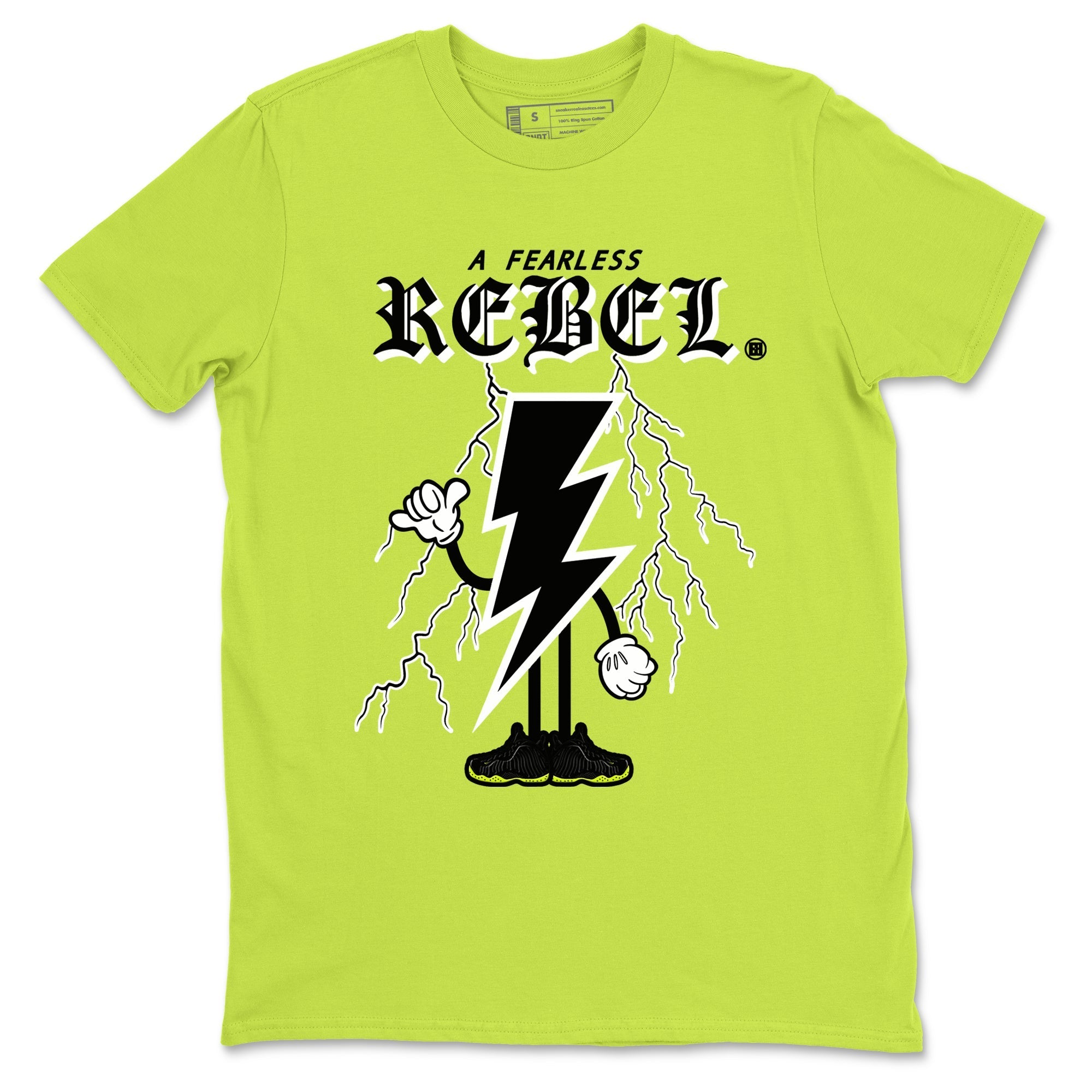 Fearless Rebel Sneaker Tees - Air Foamposite One Black Volt