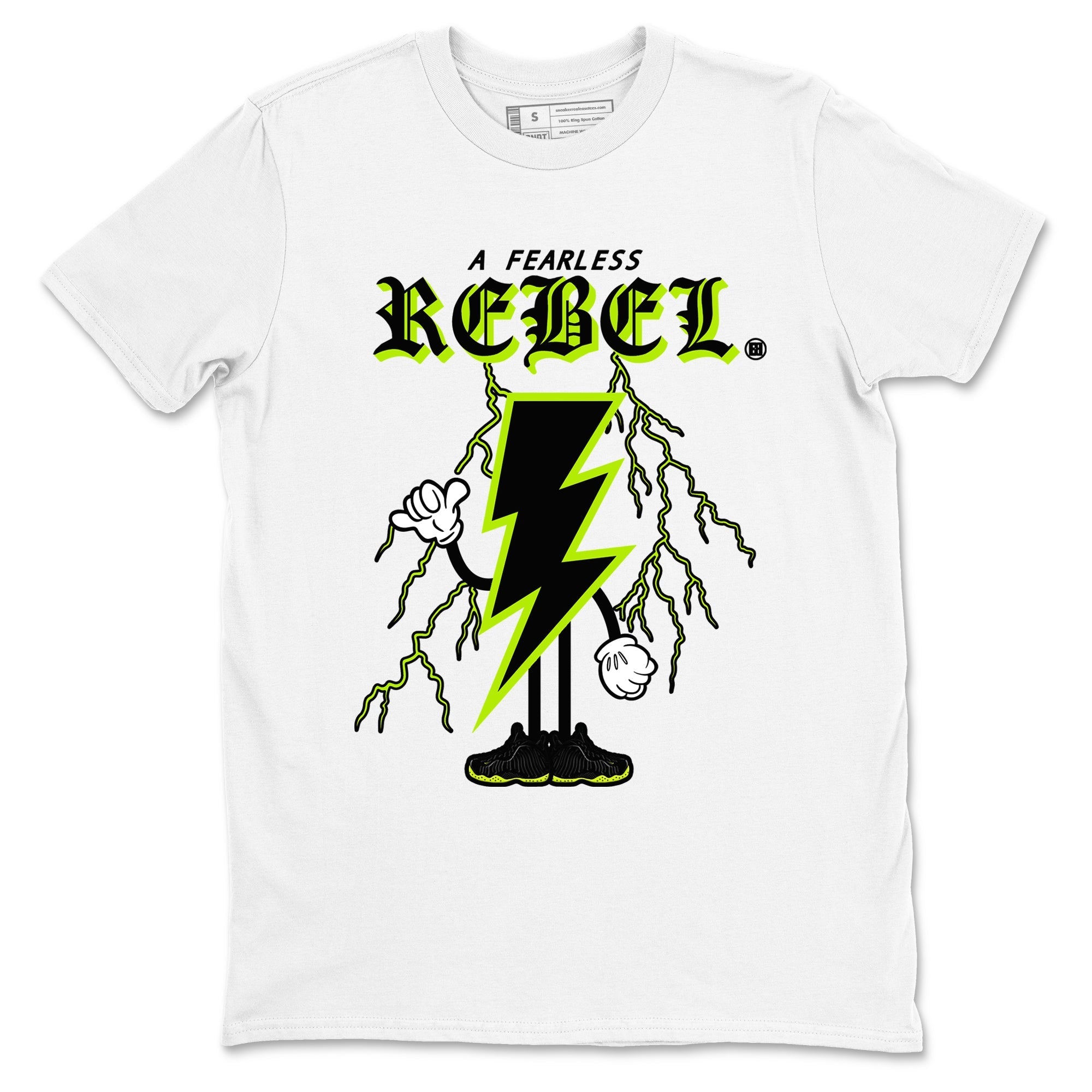 Fearless Rebel Sneaker Tees - Air Foamposite One Black Volt