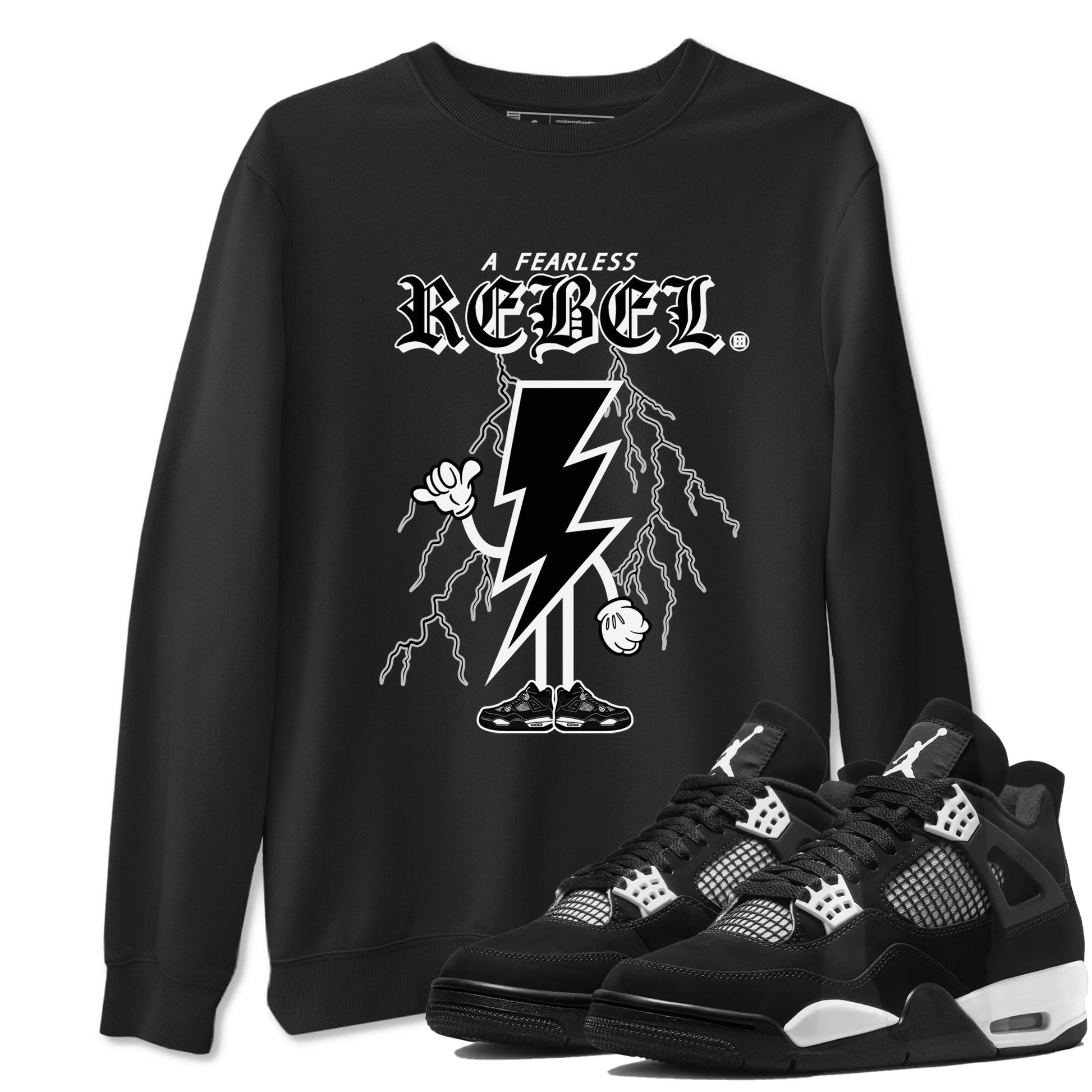 Fearless Rebel Sneaker Tees - Air Jordan 4 White Thunder