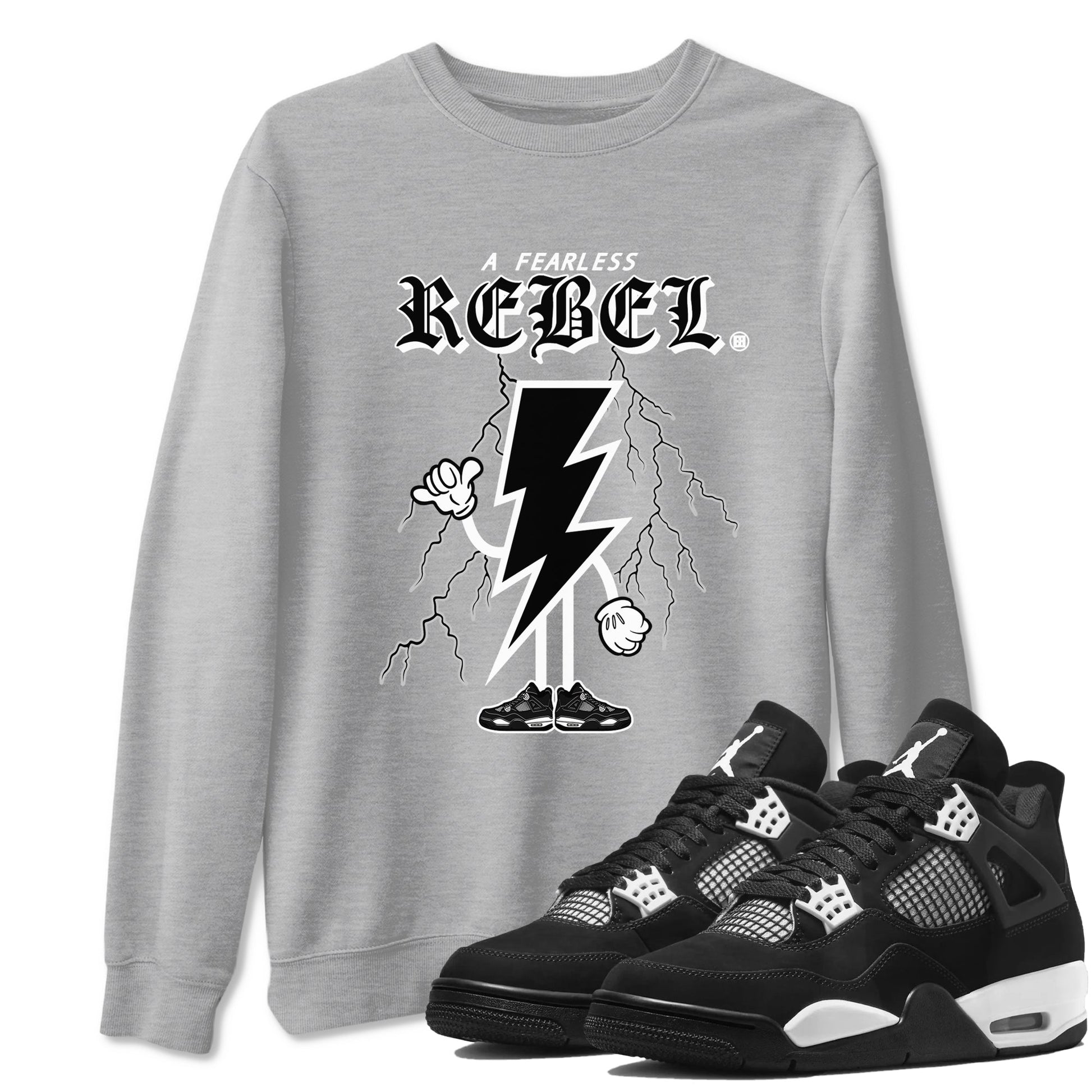 Fearless Rebel Sneaker Tees - Air Jordan 4 White Thunder