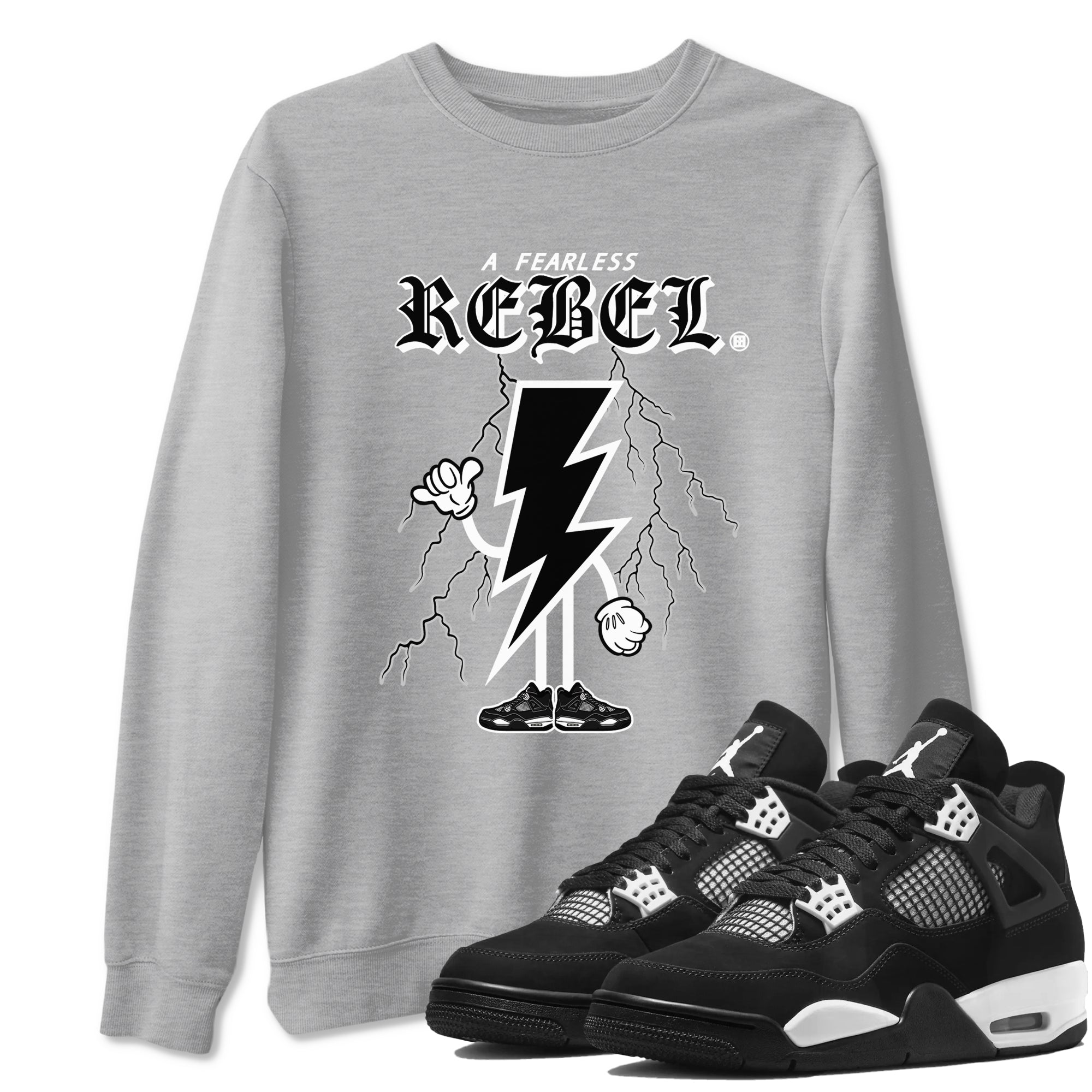 Fearless Rebel Sneaker Tees - Air Jordan 4 White Thunder