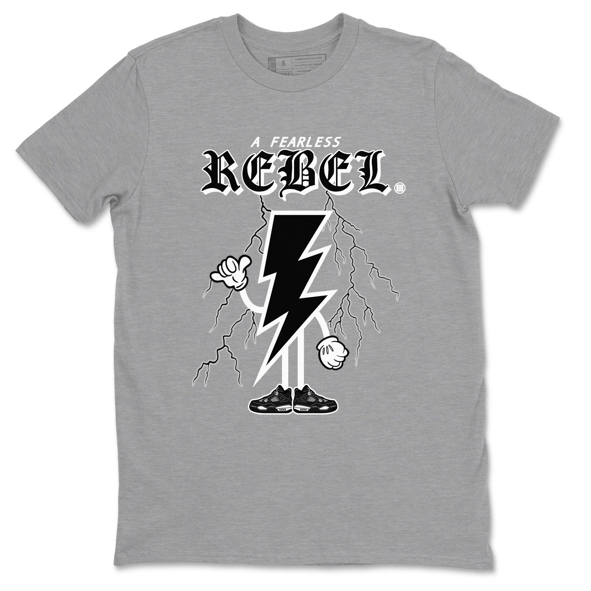 Fearless Rebel Sneaker Tees - Air Jordan 4 White Thunder