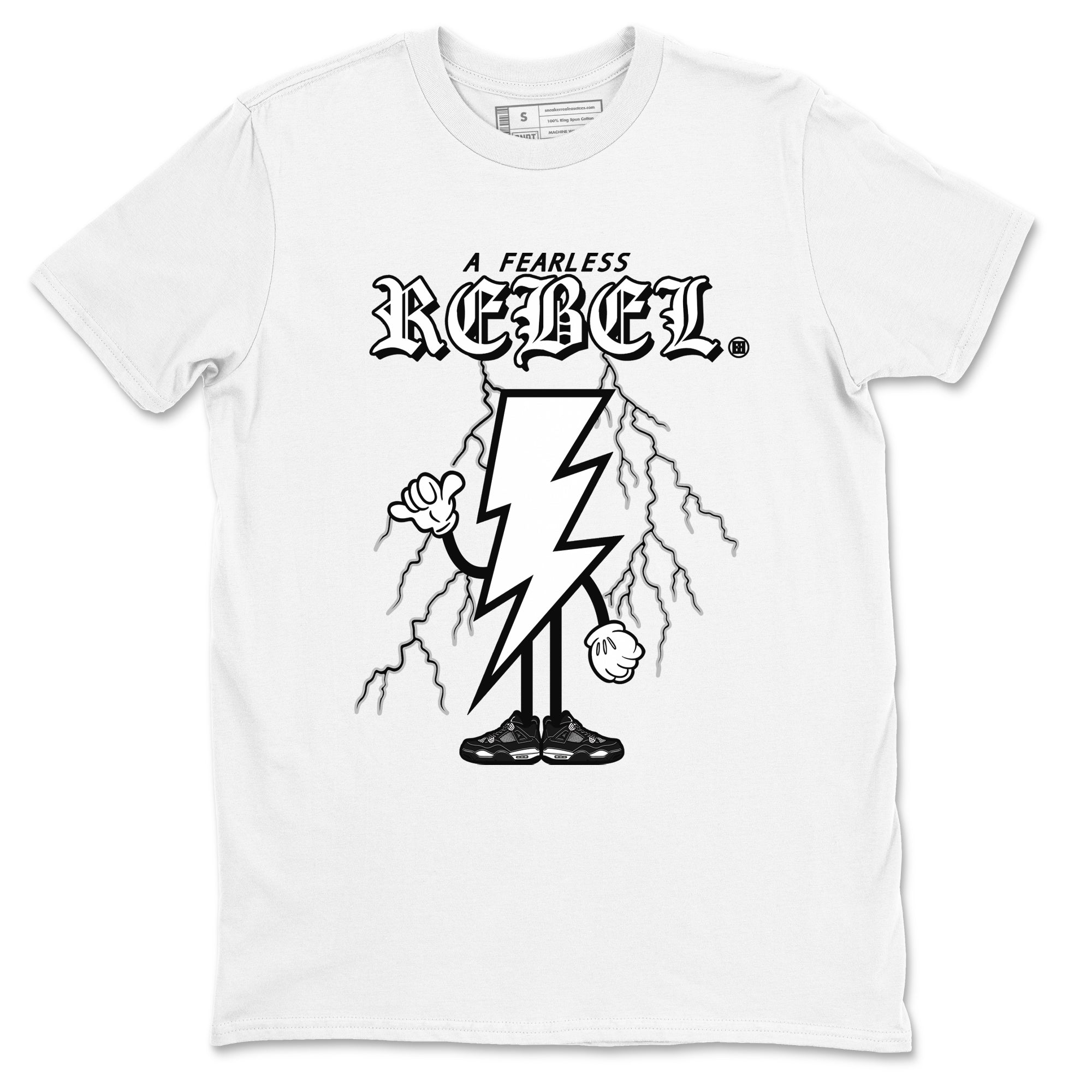 Fearless Rebel Sneaker Tees - Air Jordan 4 White Thunder