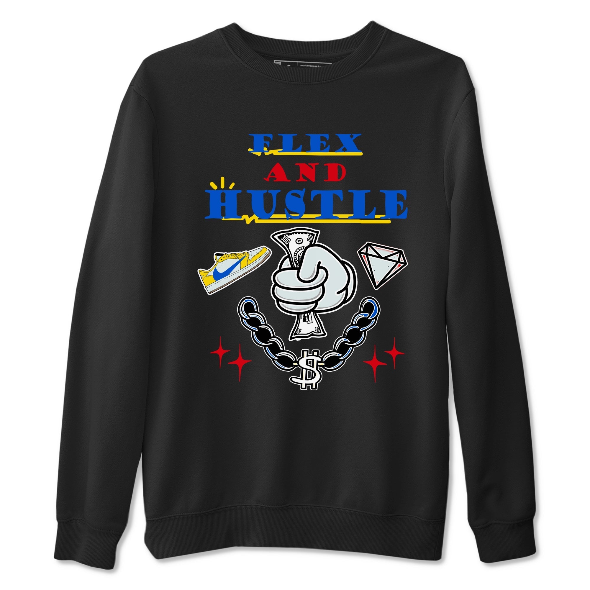 Flex And Hustle Sneaker Tees - Air Jordan 1 Travis Scott Canary
