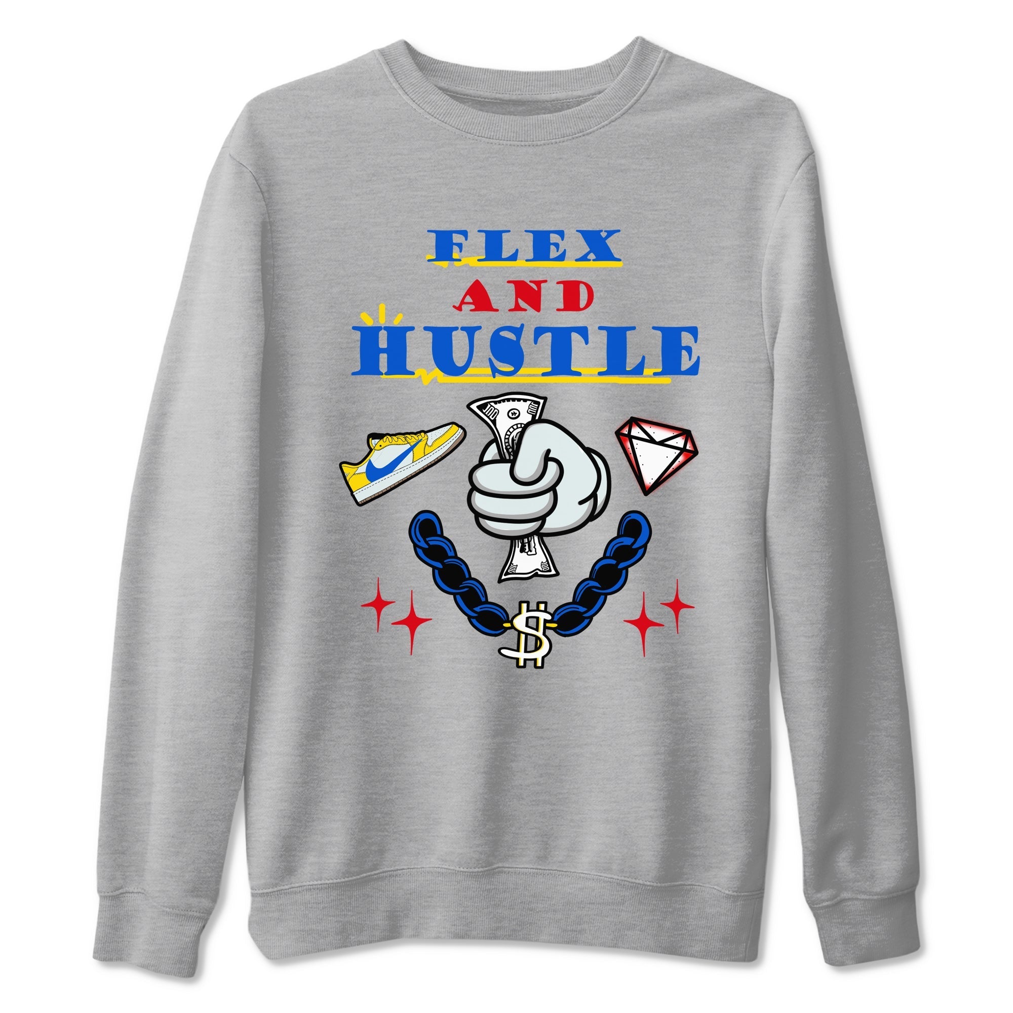 Flex And Hustle Sneaker Tees - Air Jordan 1 Travis Scott Canary
