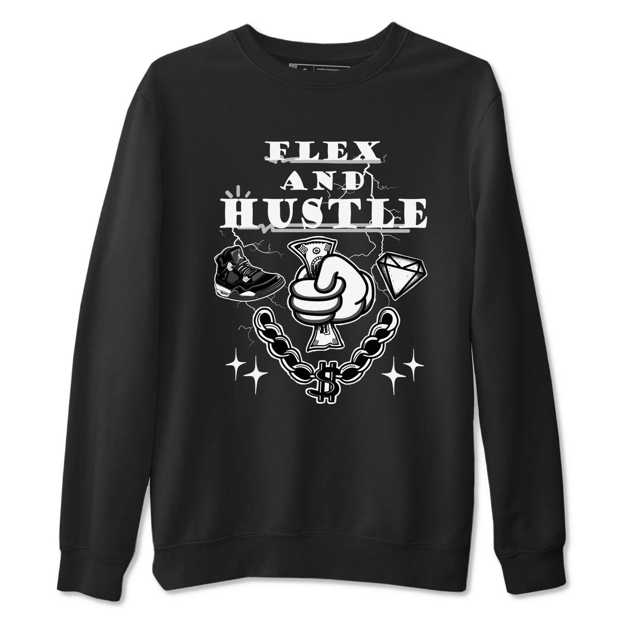 Flex And Hustle Sneaker Tees - Air Jordan 4 White Thunder
