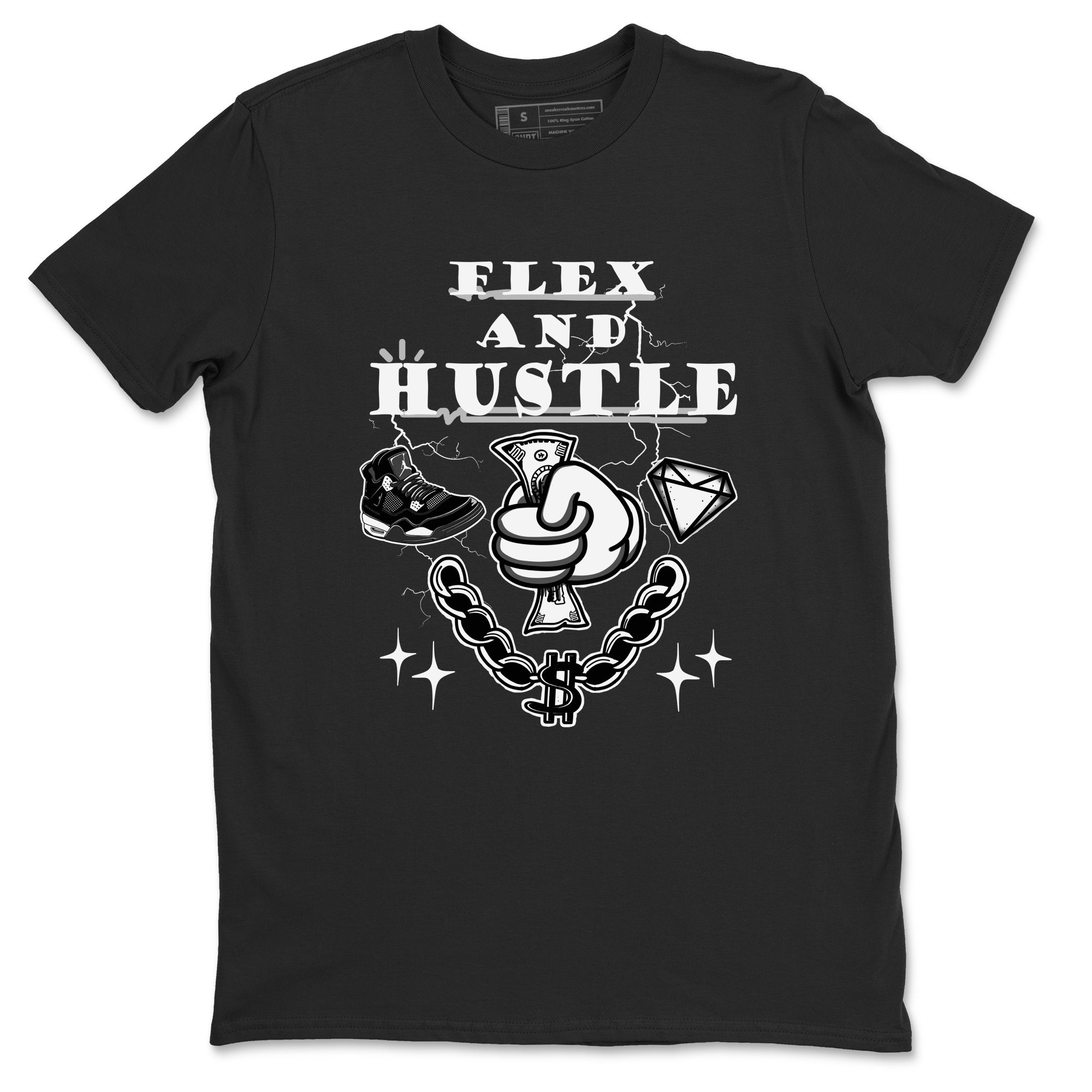 Flex And Hustle Sneaker Tees - Air Jordan 4 White Thunder