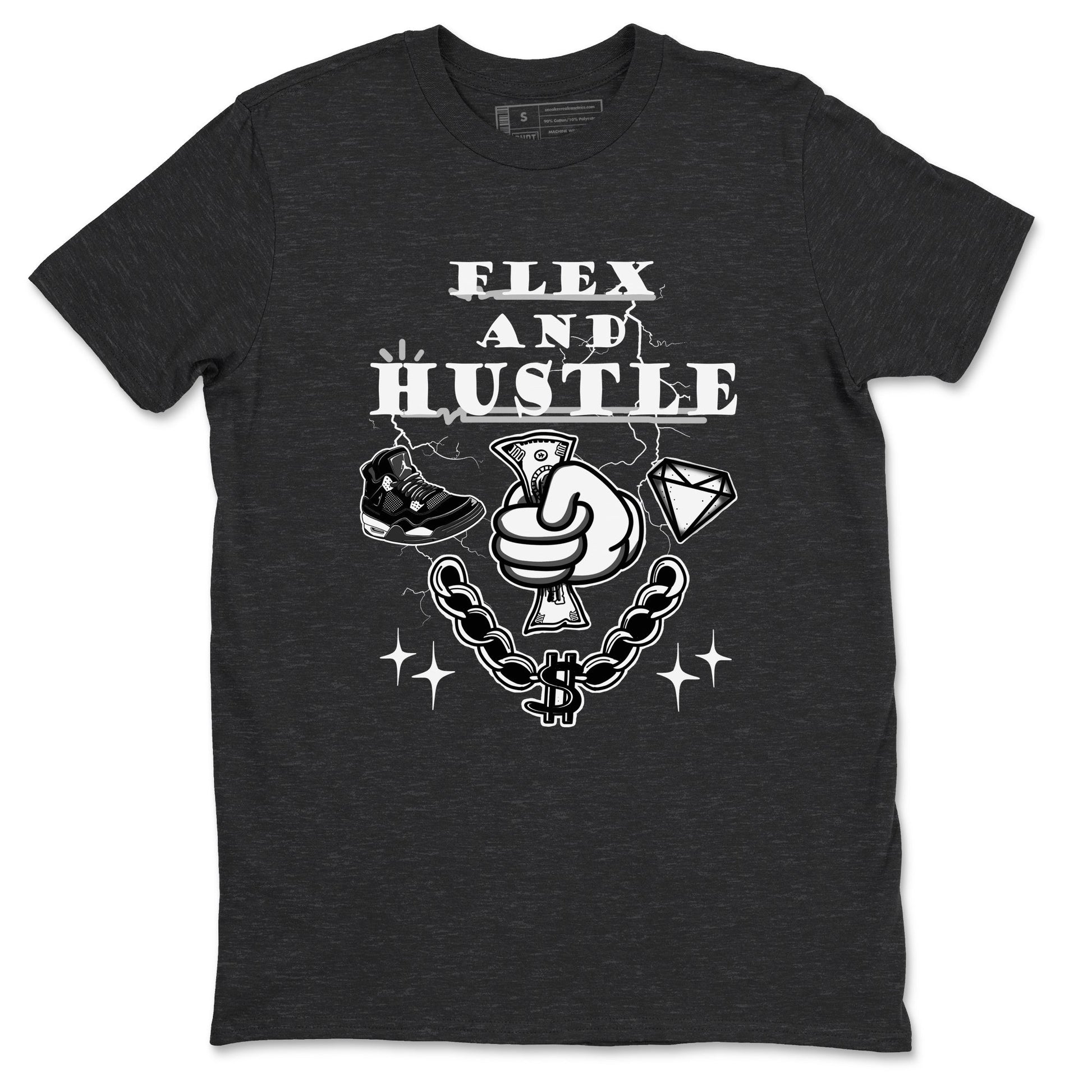 Flex And Hustle Sneaker Tees - Air Jordan 4 White Thunder