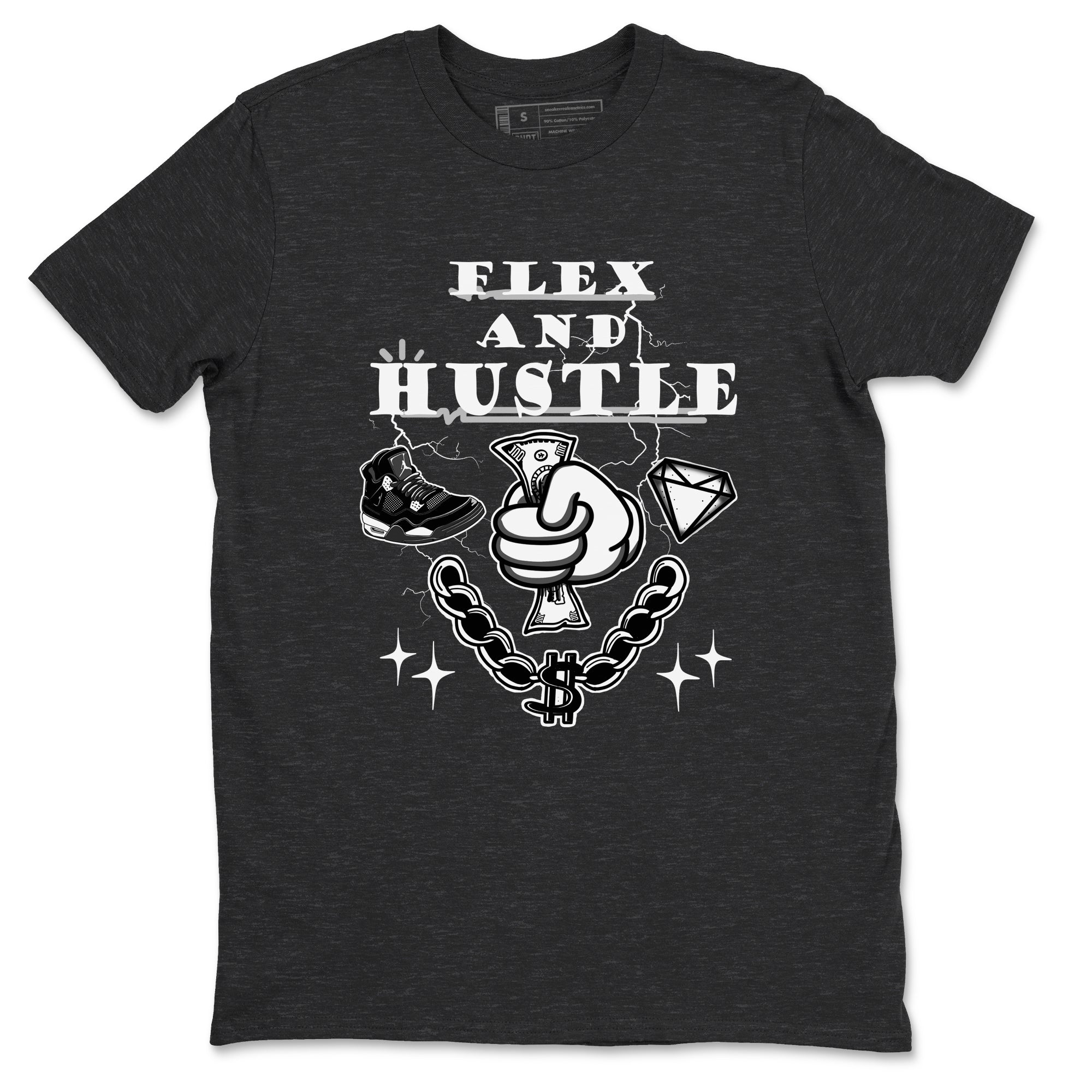 Flex And Hustle Sneaker Tees - Air Jordan 4 White Thunder