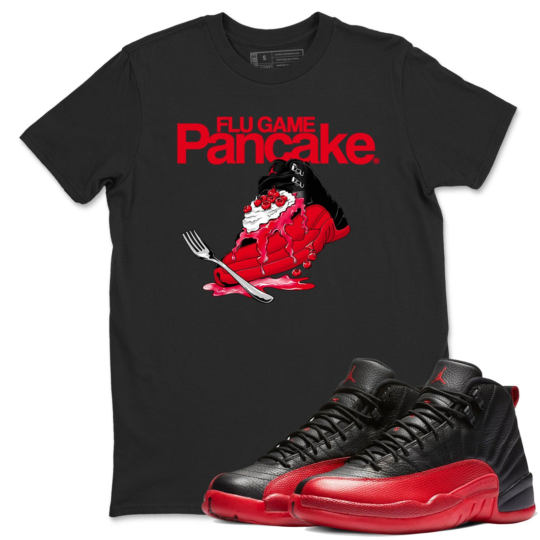 Flu Game Pancake Sneaker Tees - Air Jordan 12 Flu Game