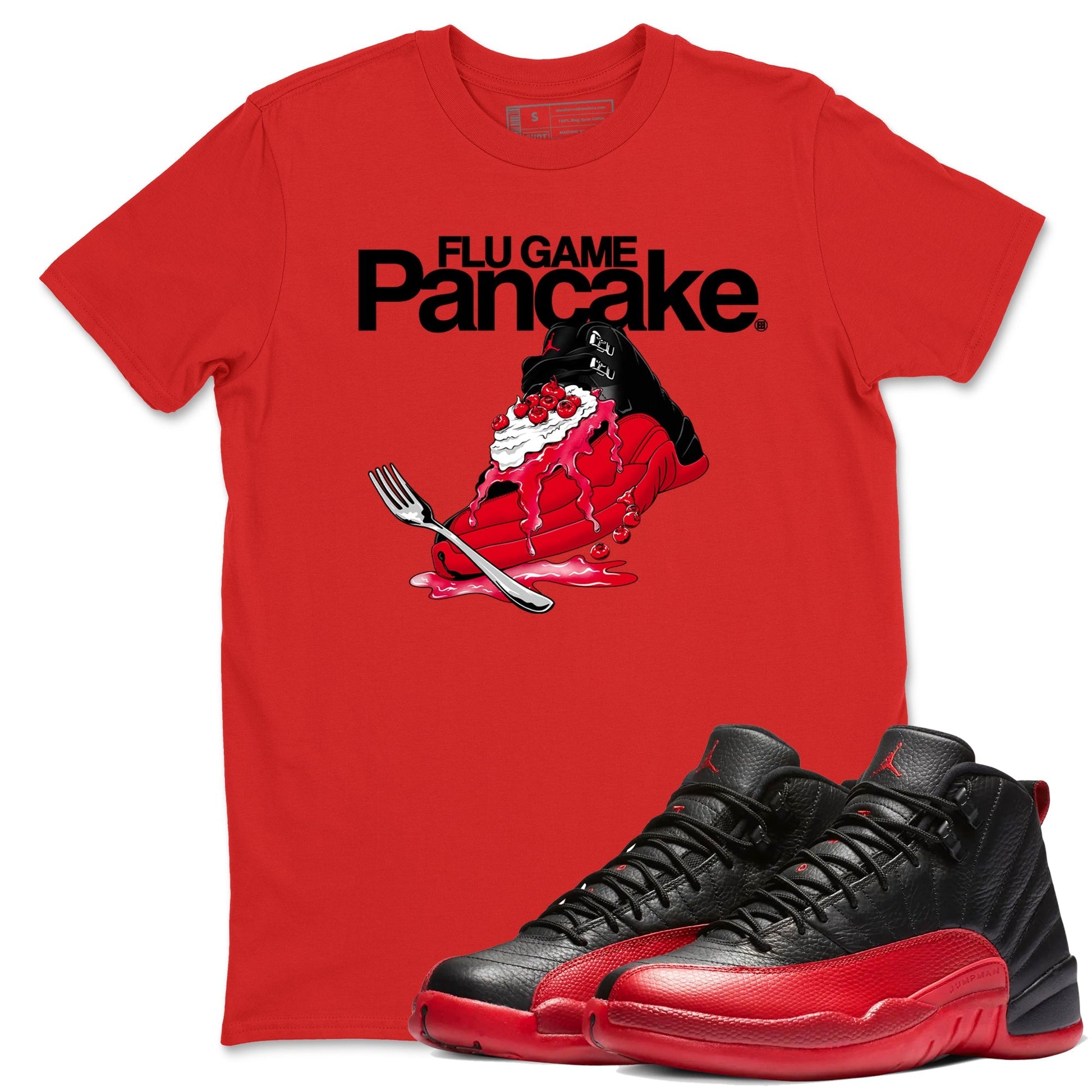 Flu Game Pancake Sneaker Tees - Air Jordan 12 Flu Game