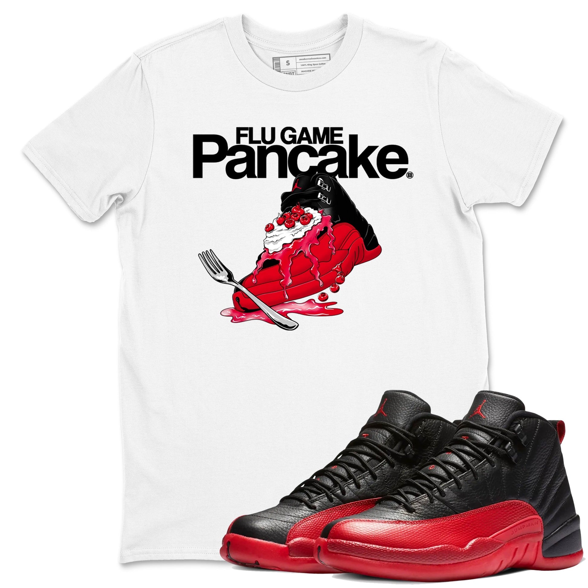 Flu Game Pancake Sneaker Tees - Air Jordan 12 Flu Game