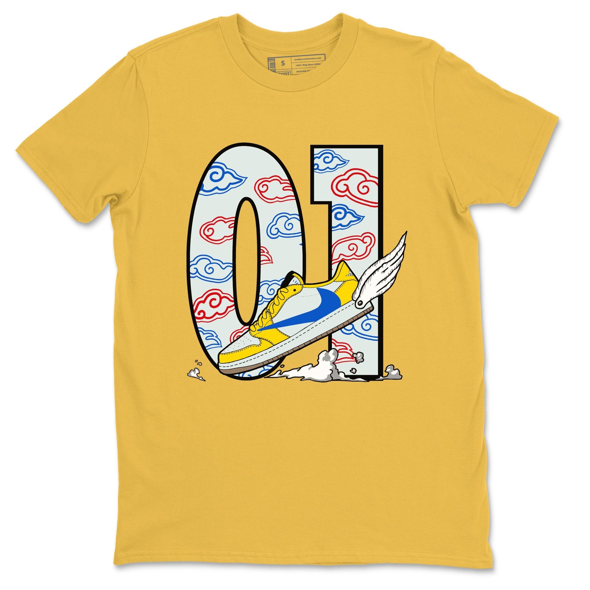 Fly To The Clouds Sneaker Tees - Air Jordan 1 Travis Scott Canary