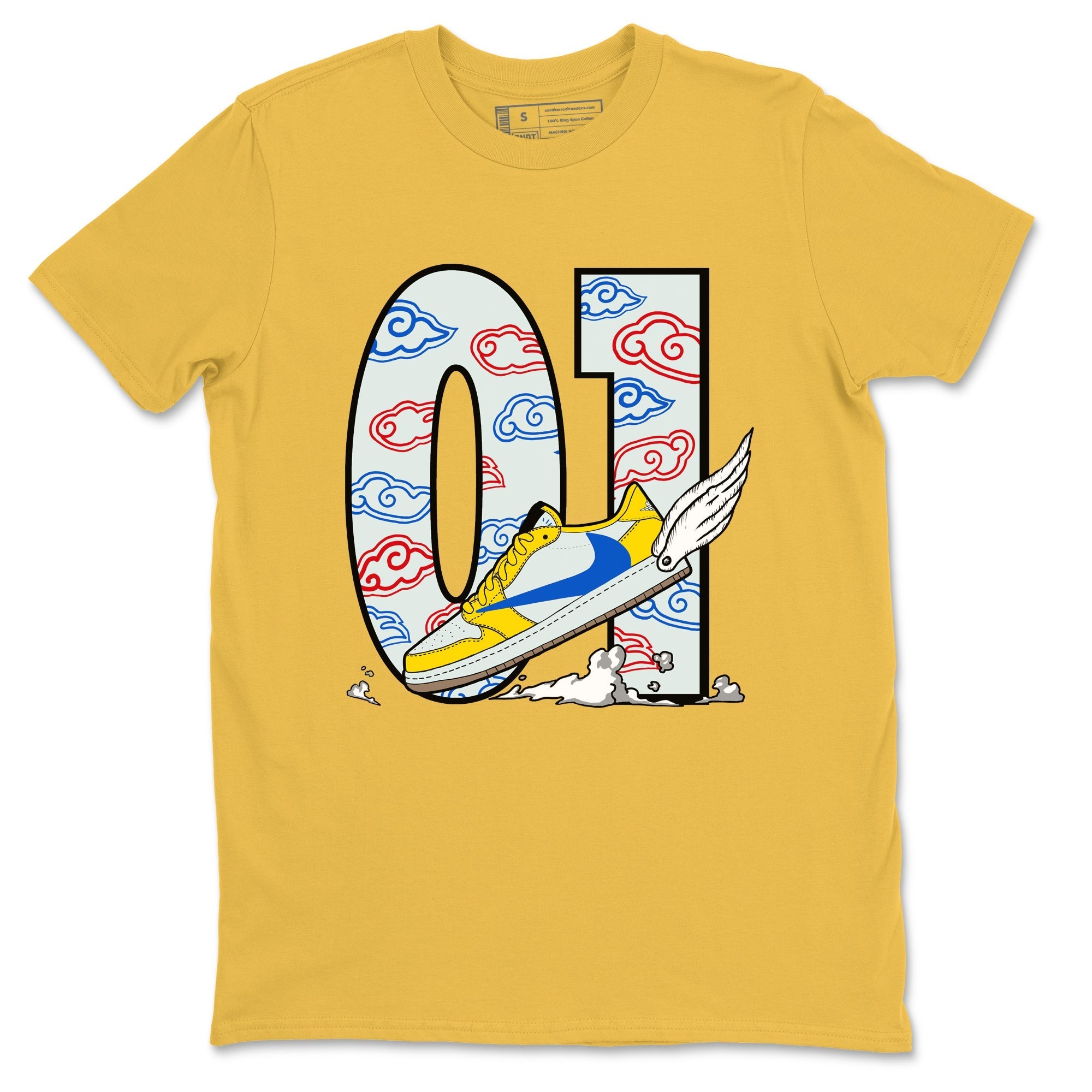 Fly To The Clouds Sneaker Tees - Air Jordan 1 Travis Scott Canary