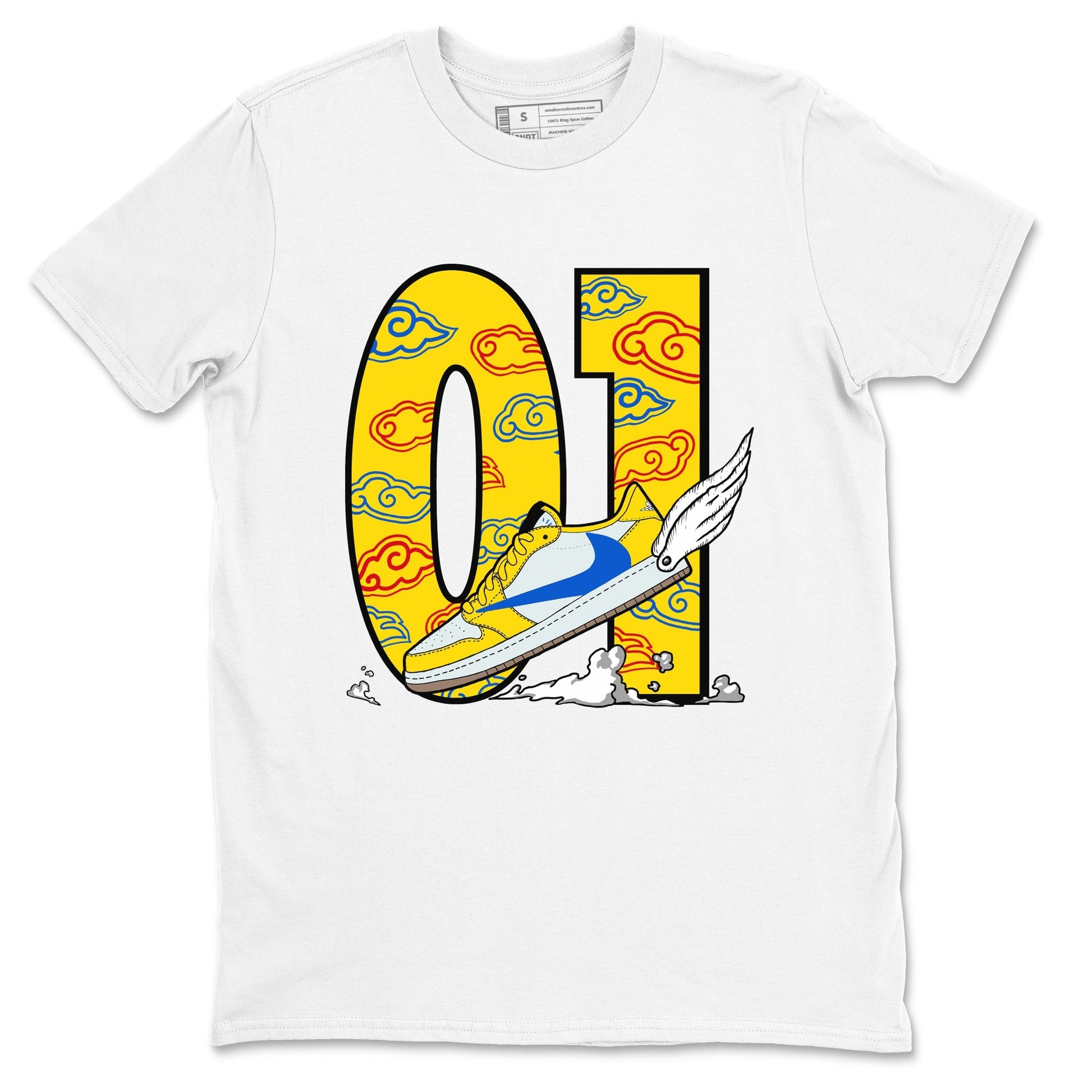 Fly To The Clouds Sneaker Tees - Air Jordan 1 Travis Scott Canary
