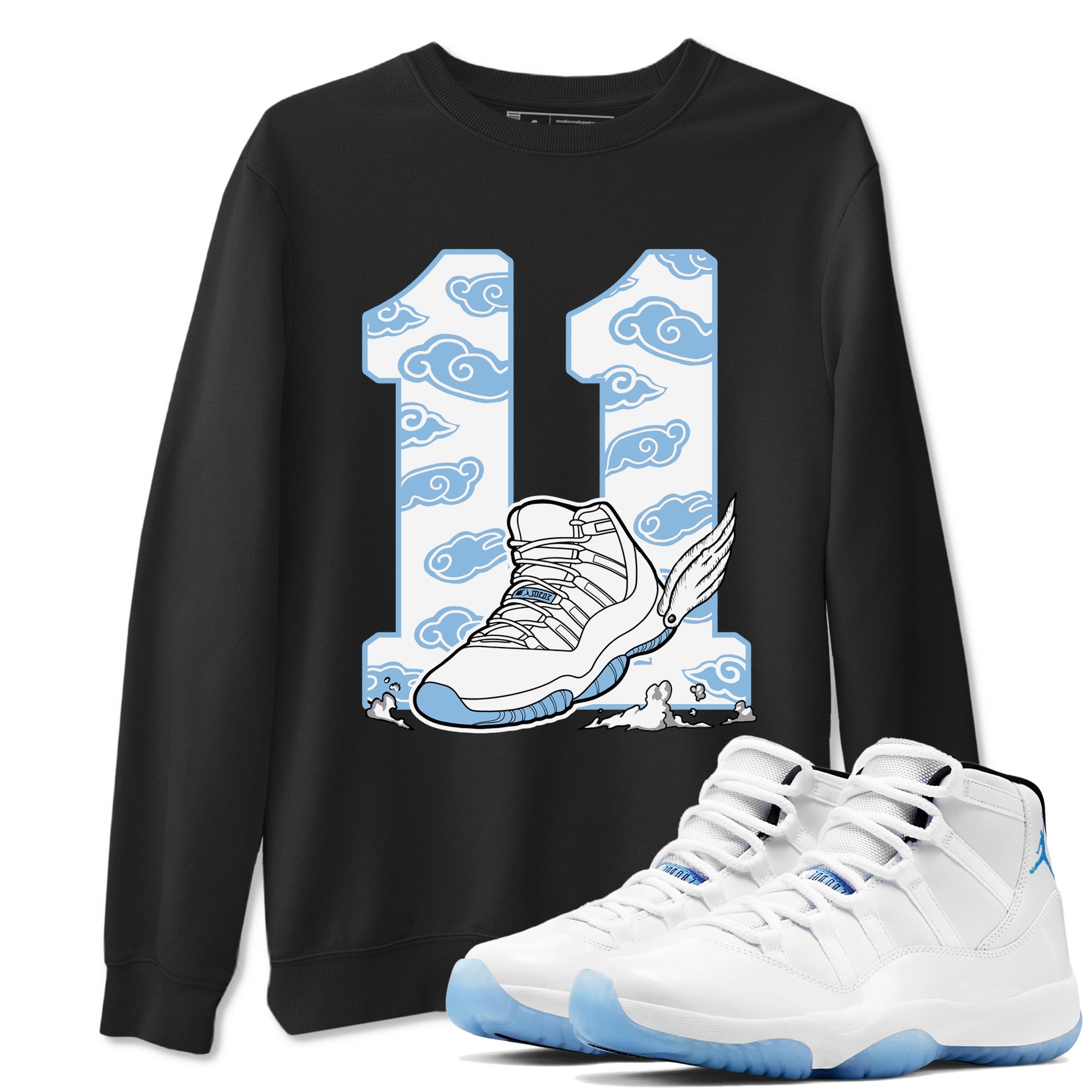Fly To The Clouds Sneaker Tees - Air Jordan 11 Legend Blue
