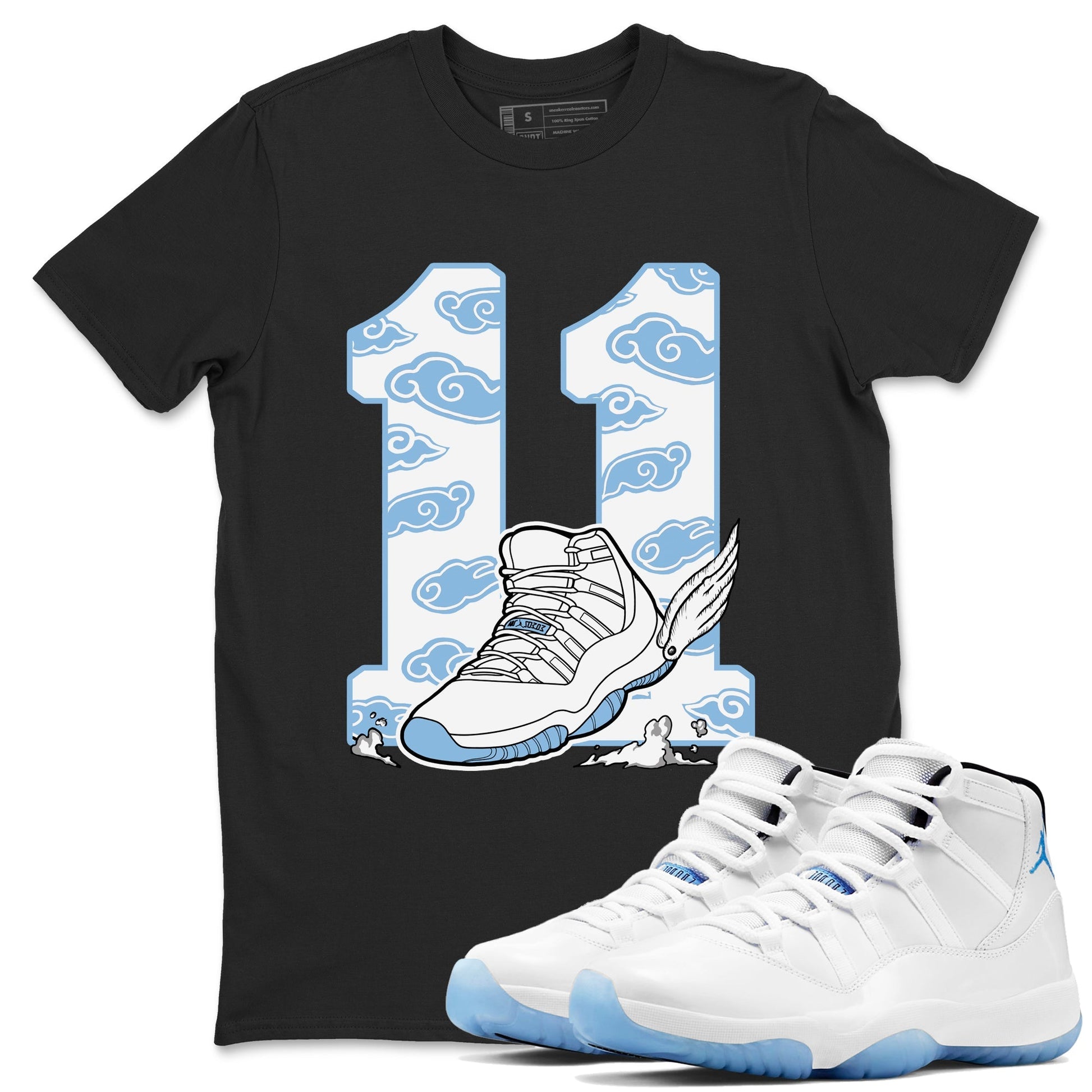 Fly To The Clouds Sneaker Tees - Air Jordan 11 Legend Blue