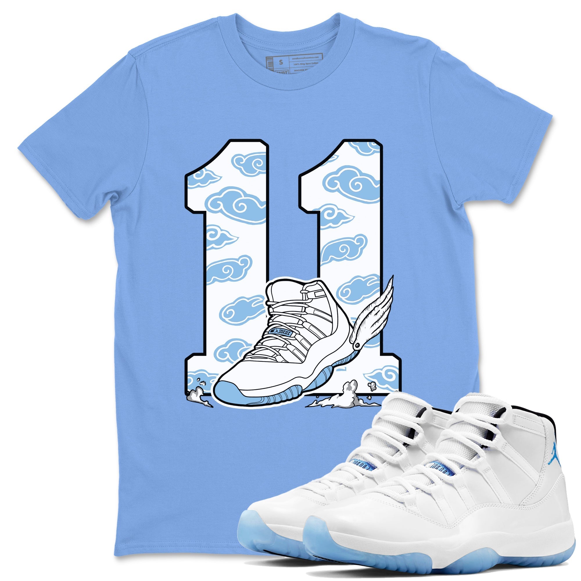 Fly To The Clouds Sneaker Tees - Air Jordan 11 Legend Blue