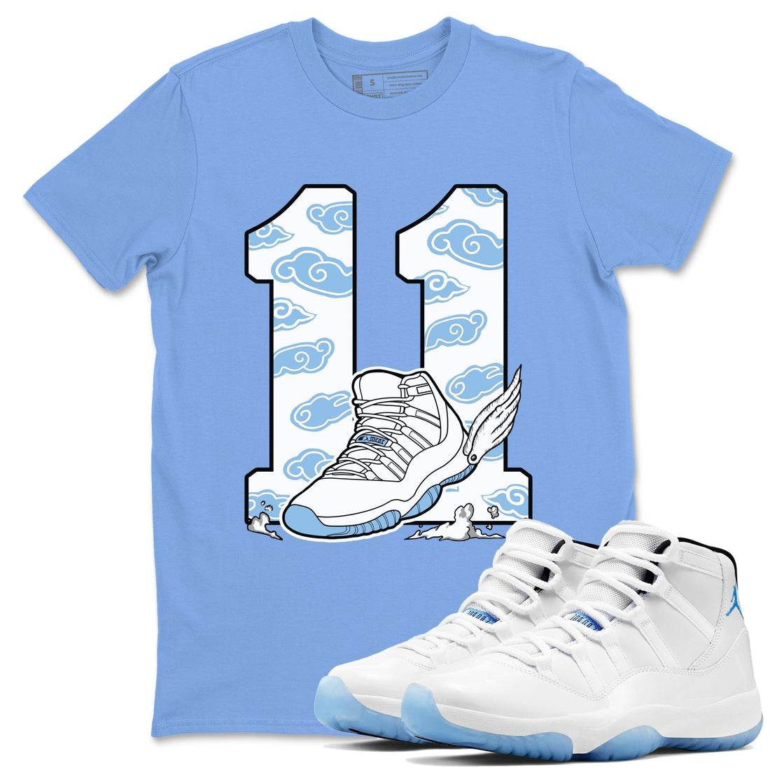 Fly To The Clouds Sneaker Tees - Air Jordan 11 Legend Blue