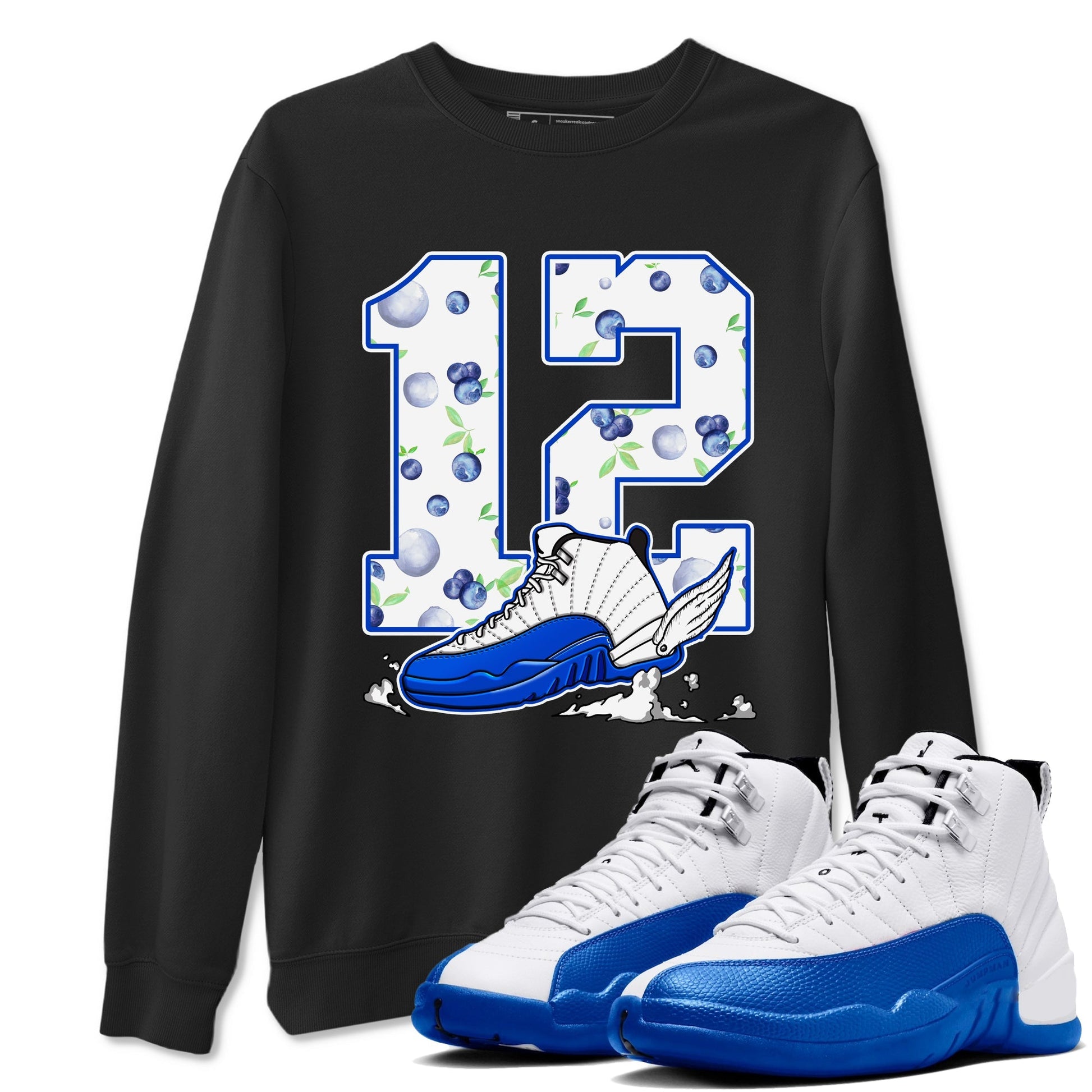 Fly To The Clouds Sneaker Tees - Air Jordan 12 Blueberry