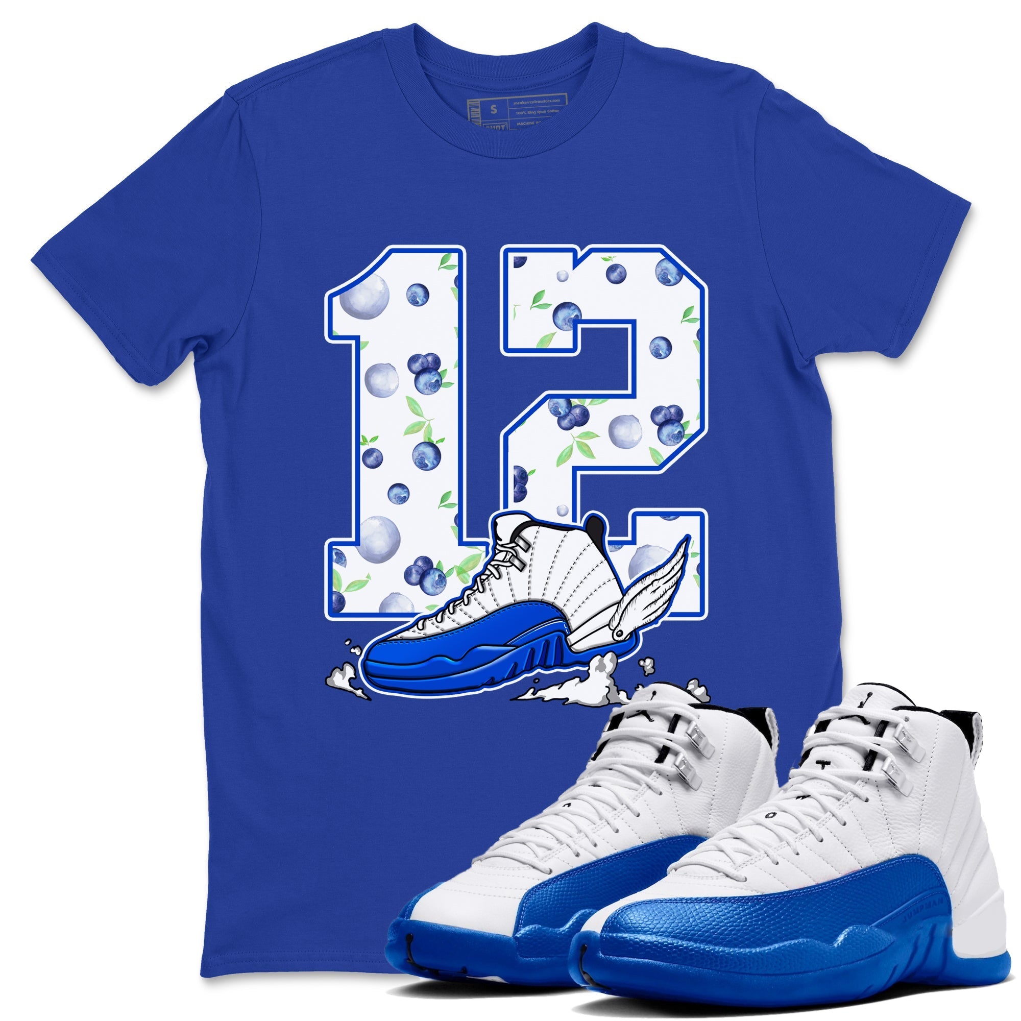 Fly To The Clouds Sneaker Tees - Air Jordan 12 Blueberry