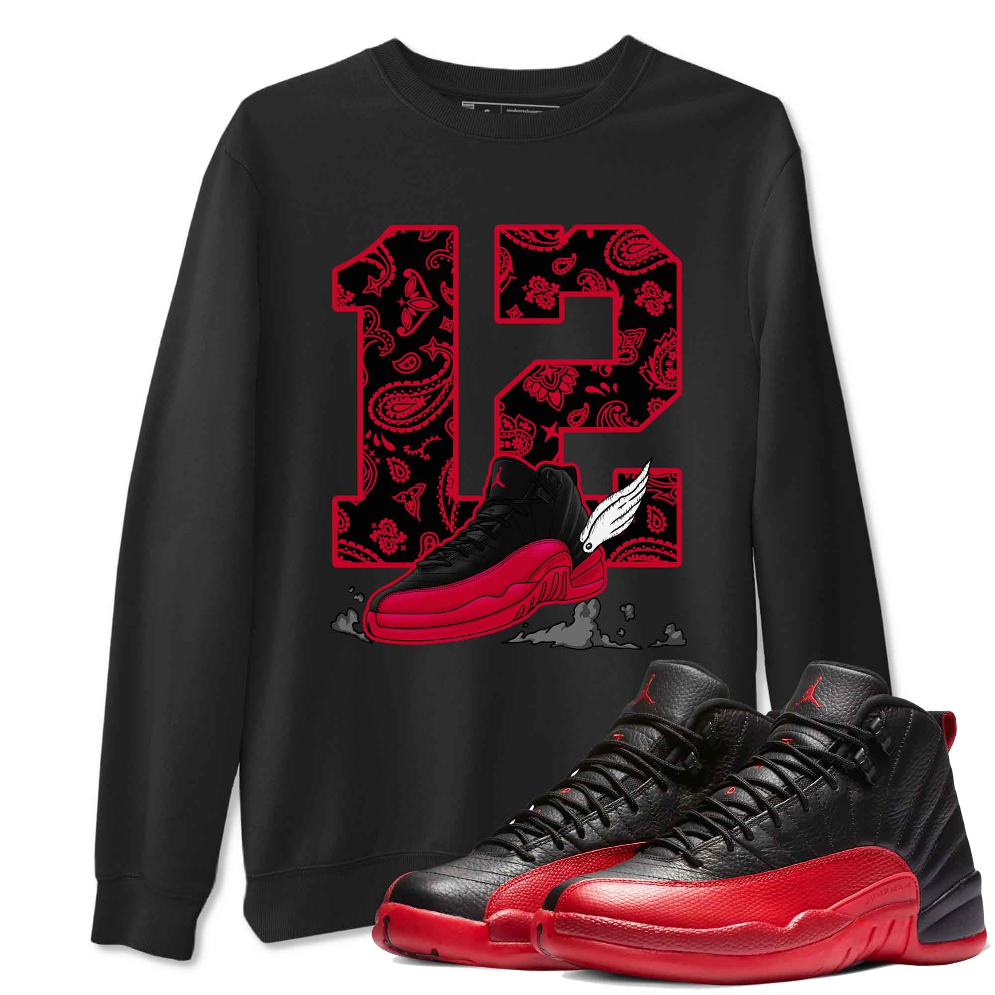 Fly To The Clouds Sneaker Tees - Air Jordan 12 Flu Game