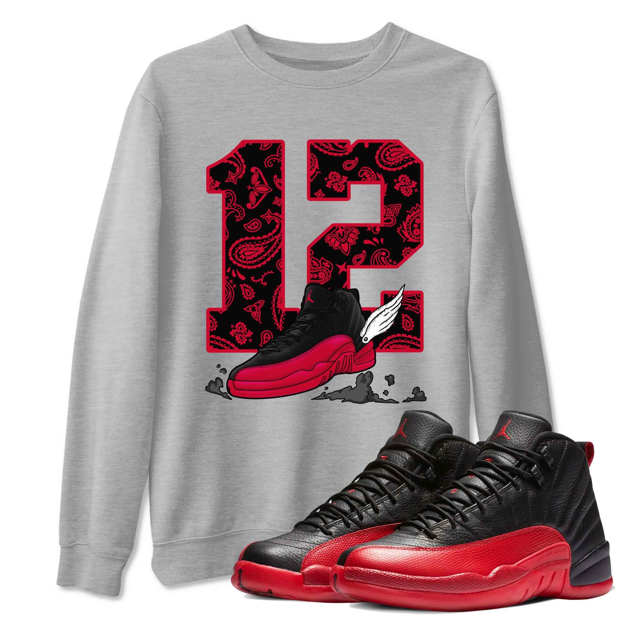 Fly To The Clouds Sneaker Tees - Air Jordan 12 Flu Game