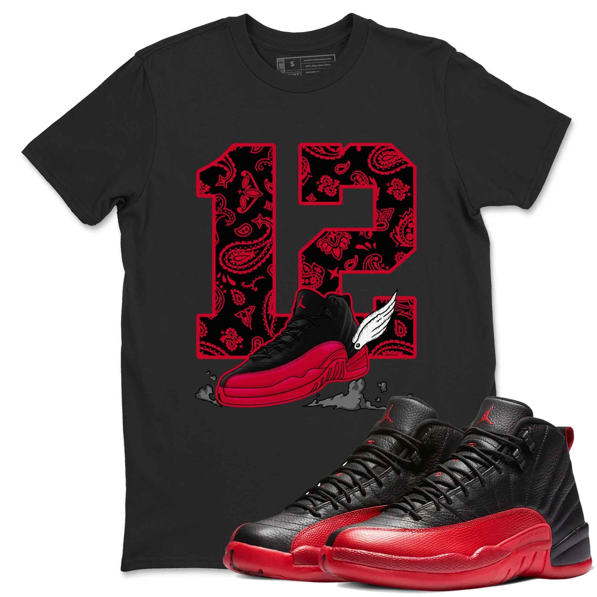 Fly To The Clouds Sneaker Tees - Air Jordan 12 Flu Game