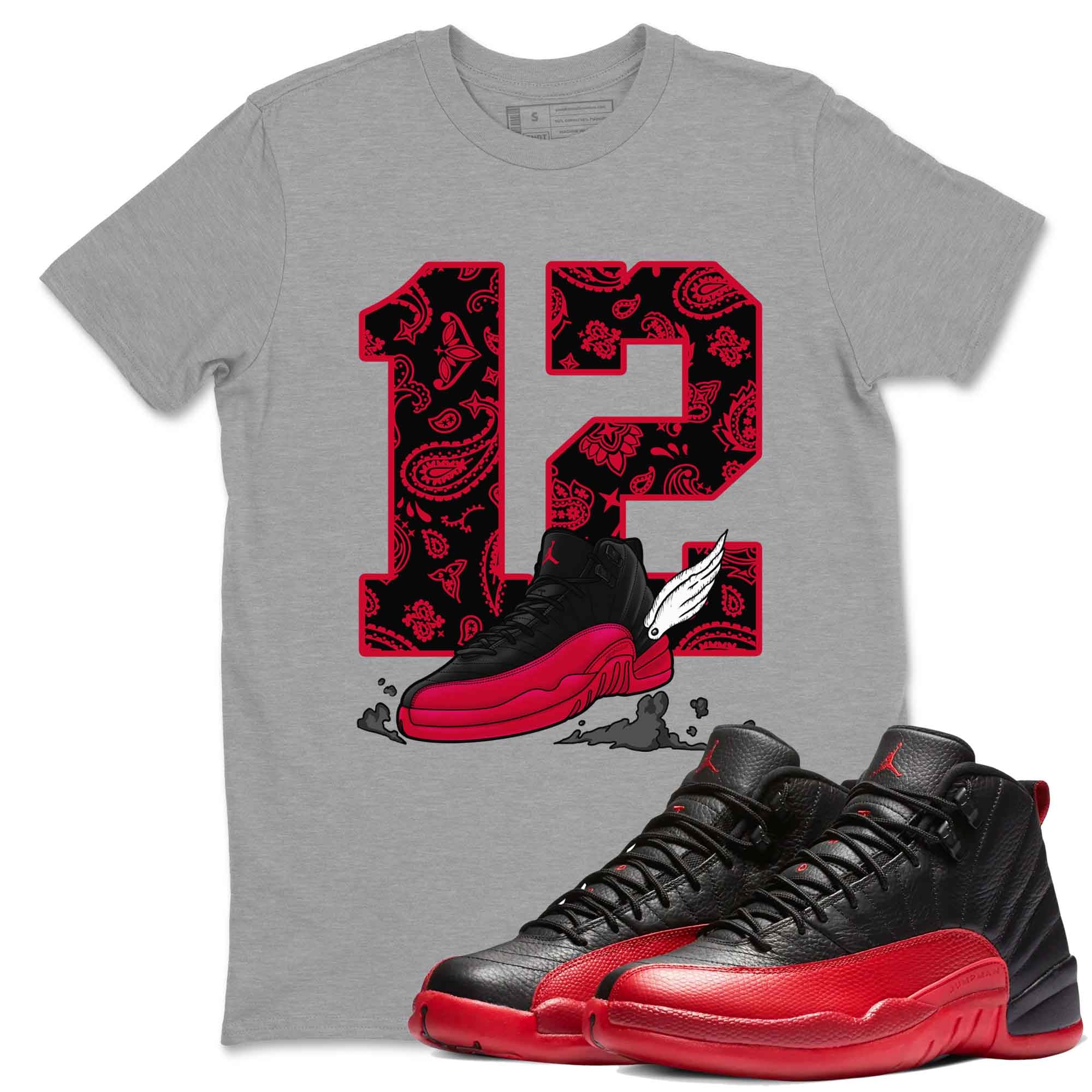Fly To The Clouds Sneaker Tees - Air Jordan 12 Flu Game