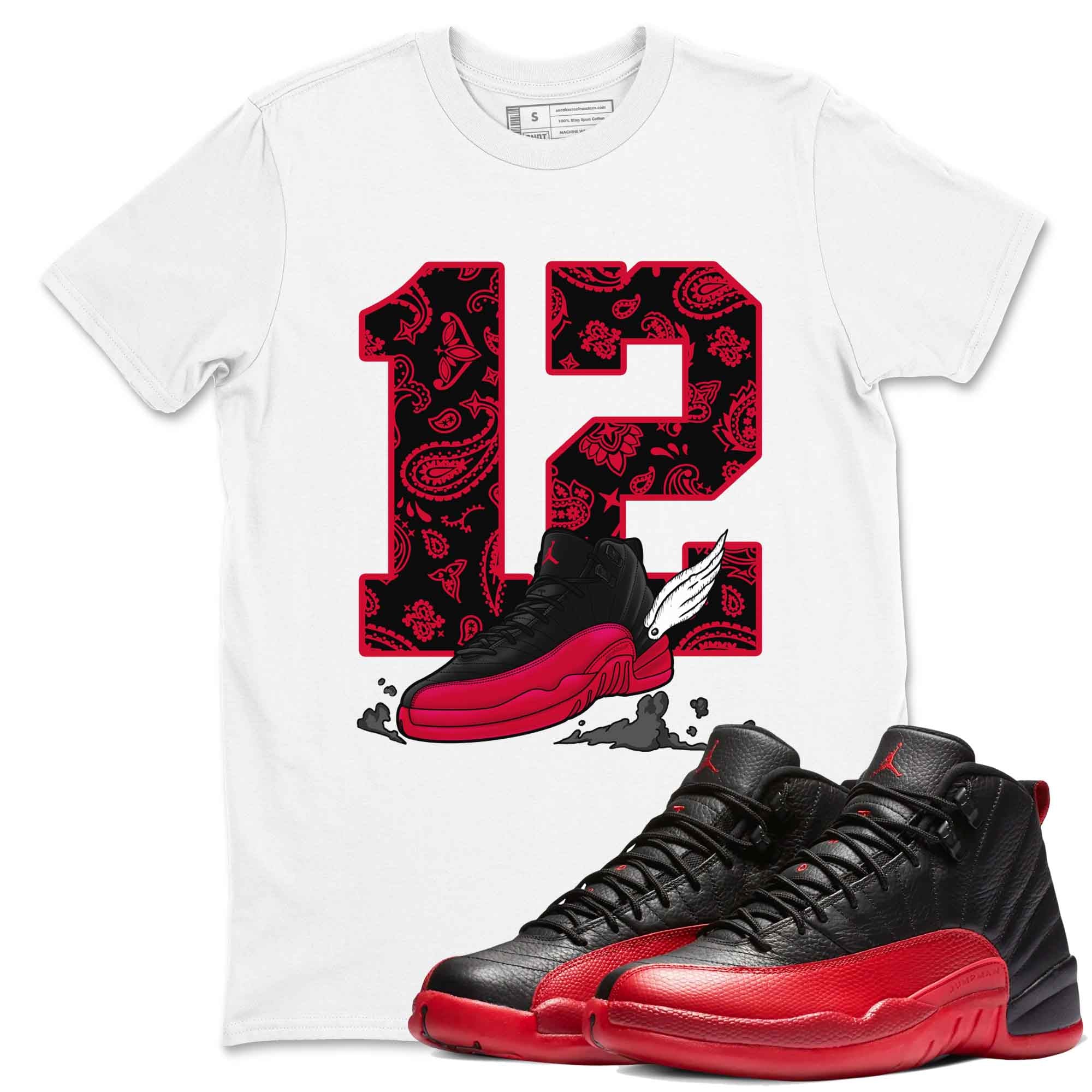 Fly To The Clouds Sneaker Tees - Air Jordan 12 Flu Game