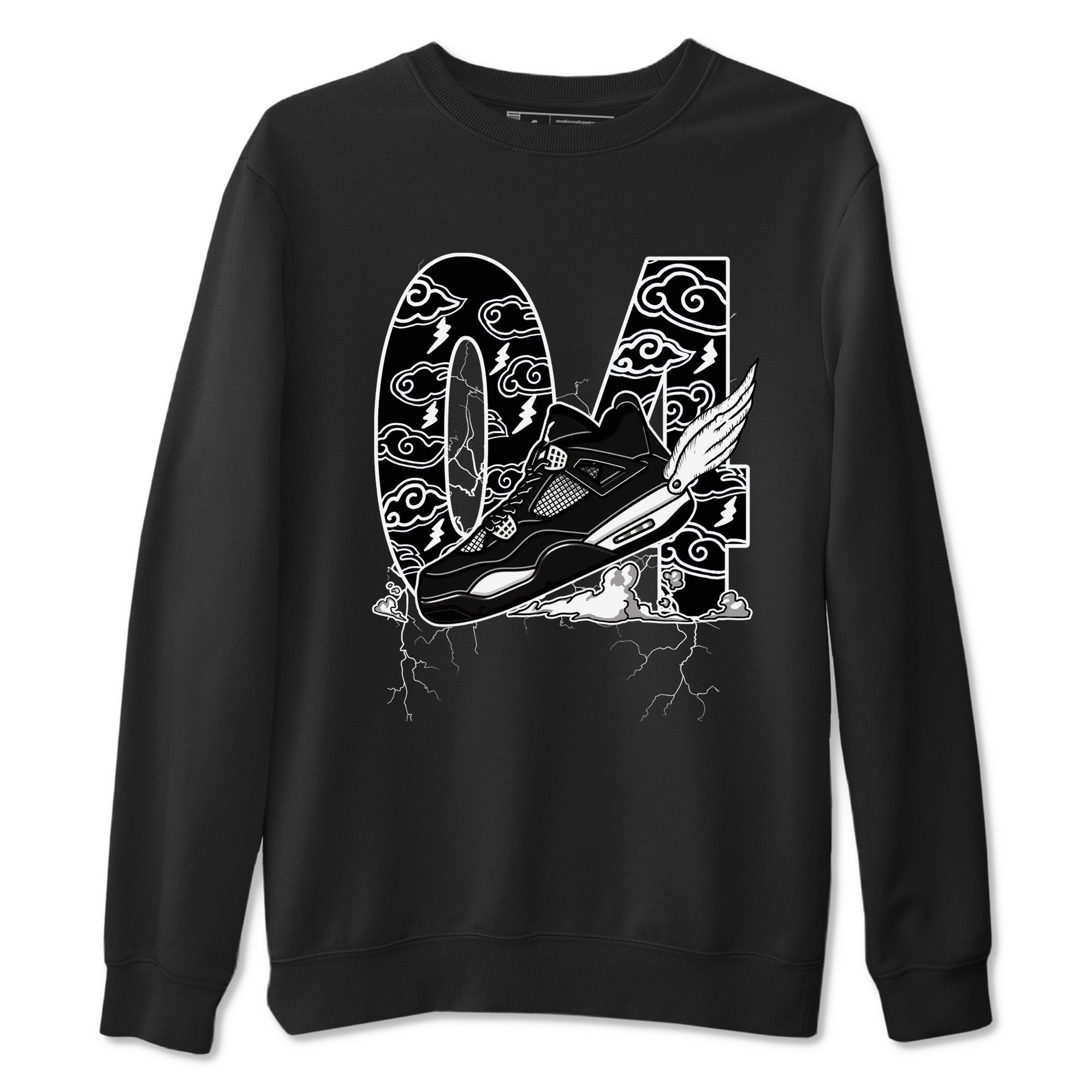 Fly To The Clouds Sneaker Tees - Air Jordan 4 White Thunder