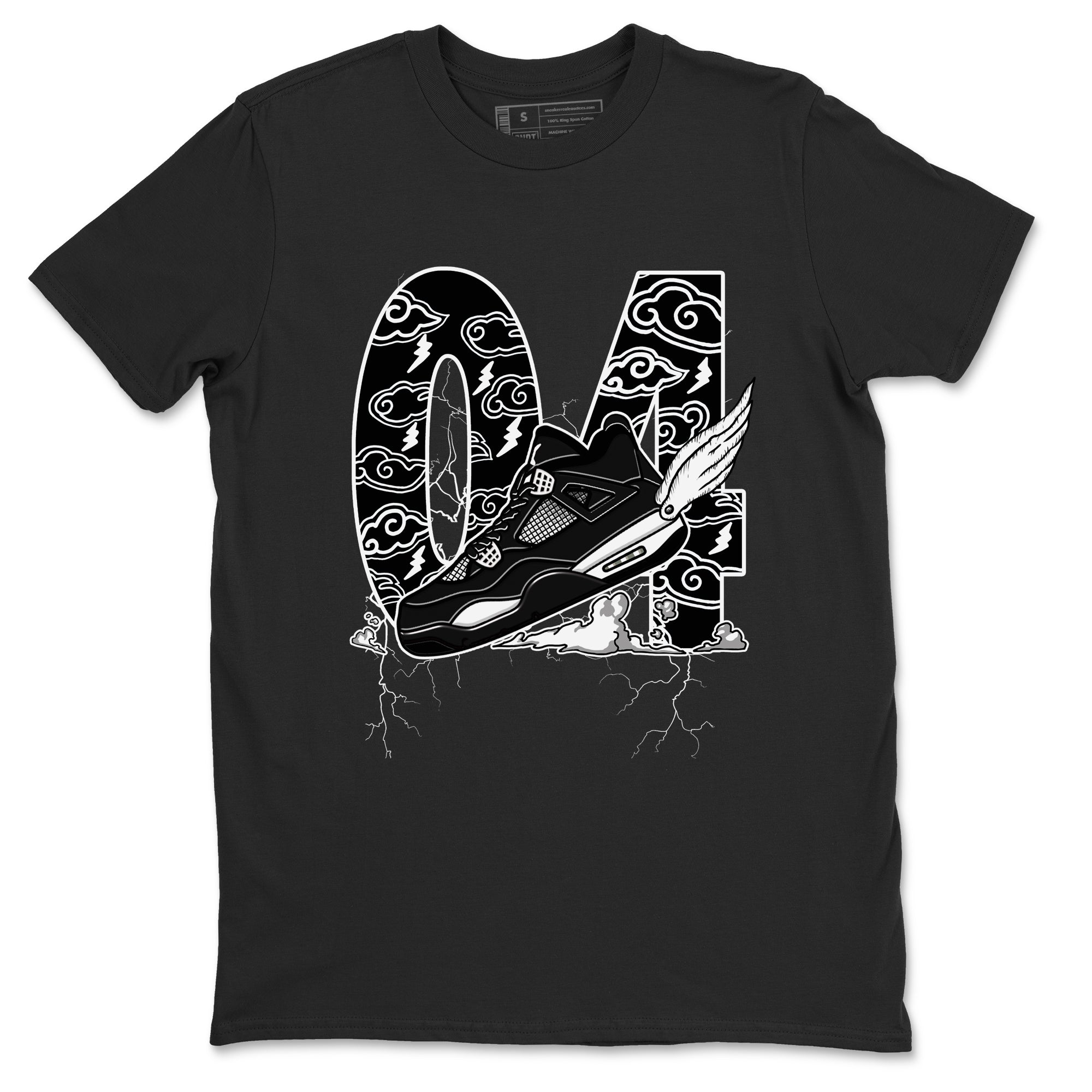 Fly To The Clouds Sneaker Tees - Air Jordan 4 White Thunder
