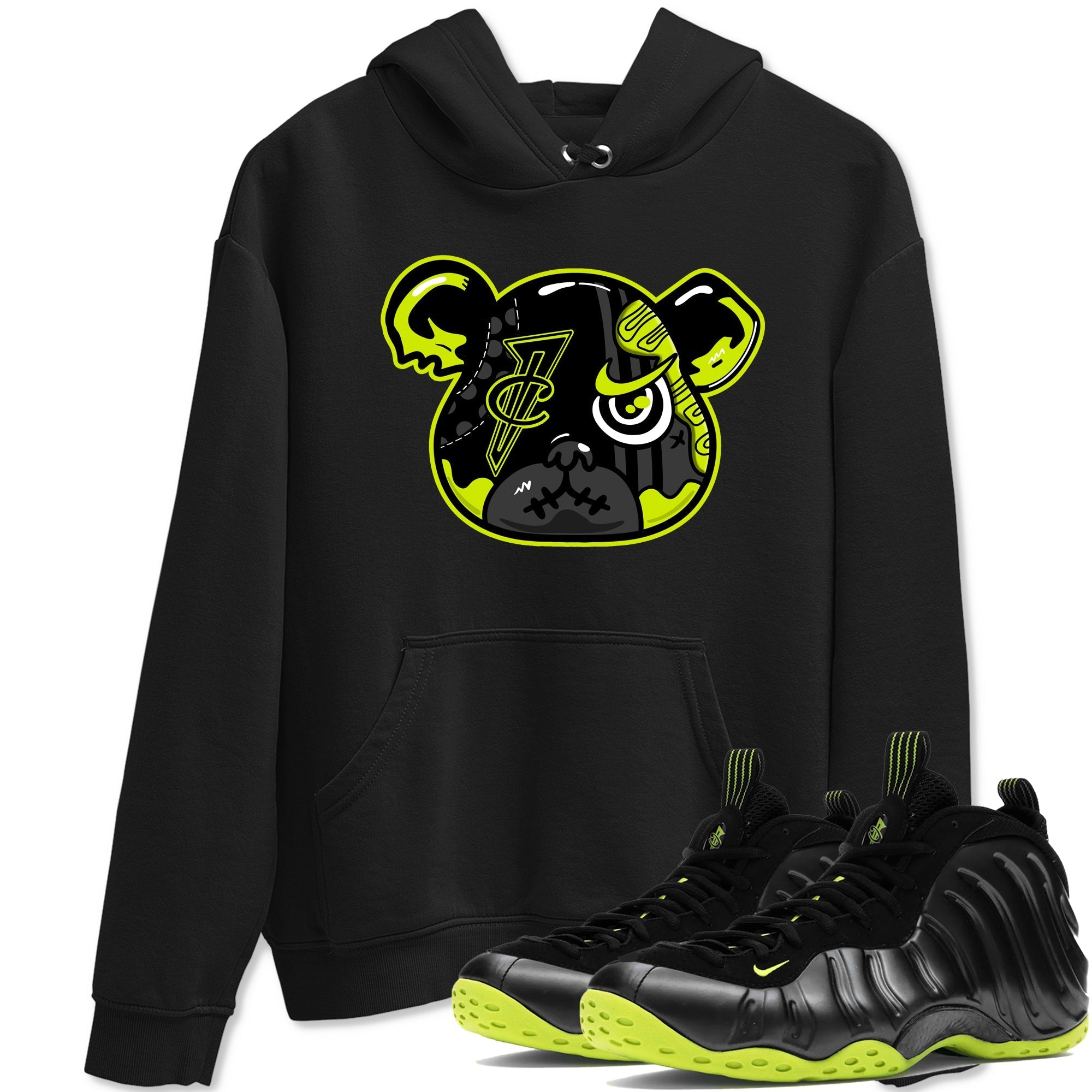 Foamposite Bear Sneaker Tees - Air Foamposite One Black Volt